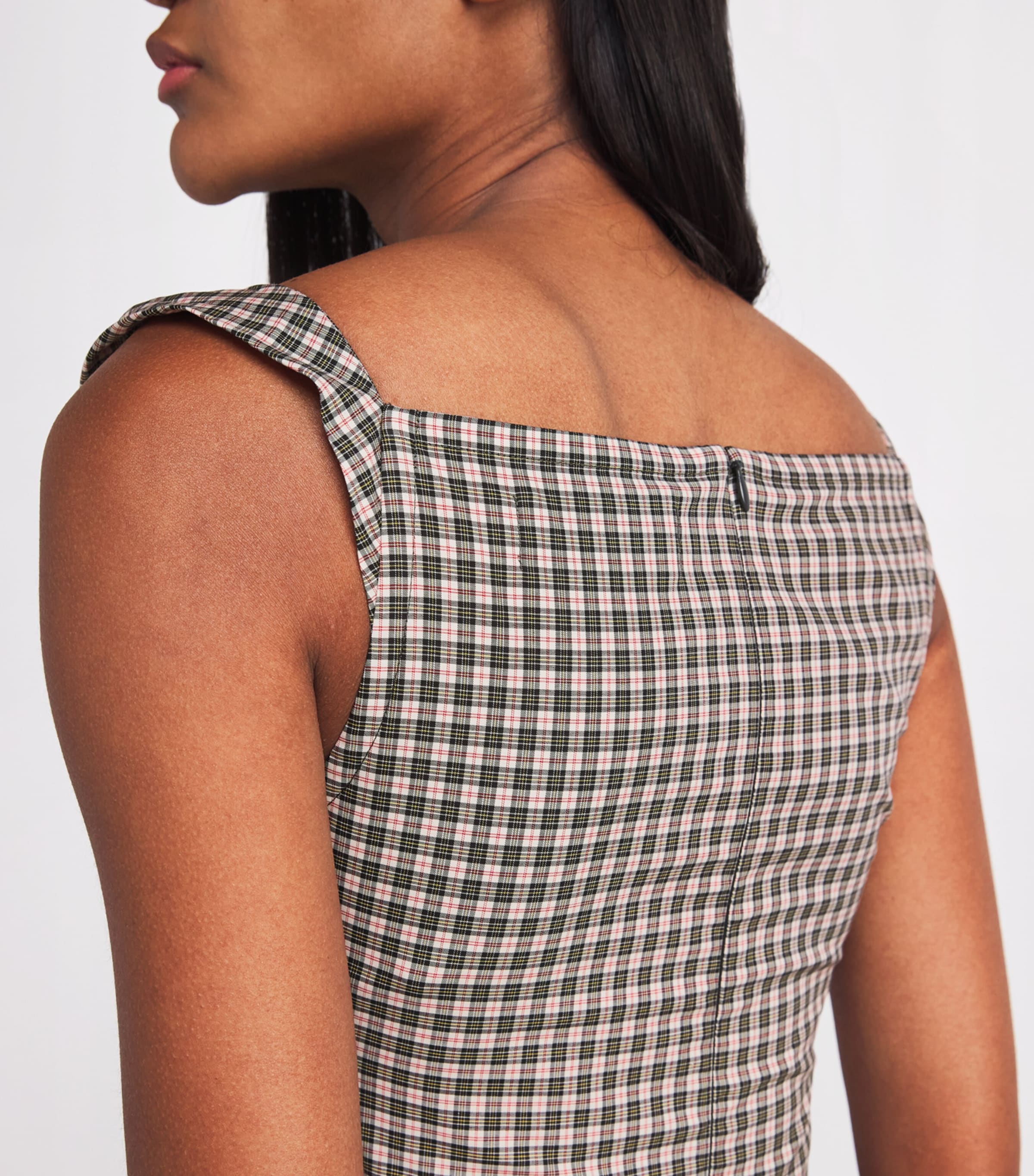 【Vivienne Westwood】Mini Sunday チェック コットンミニドレス VIVIENNE WESTWOOD Mini Sunday draped pleated checked cotton