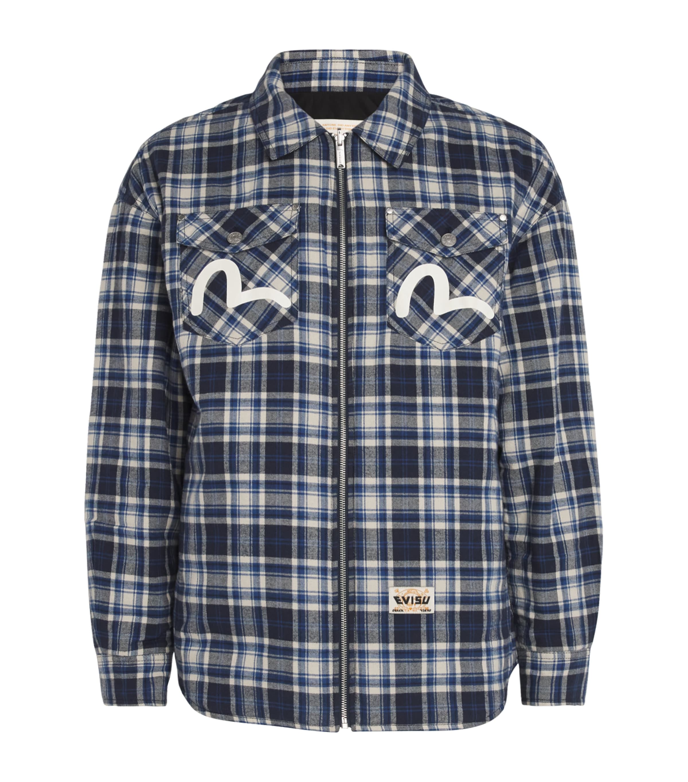 Evisu Reversible Bomber Jacket In Blue