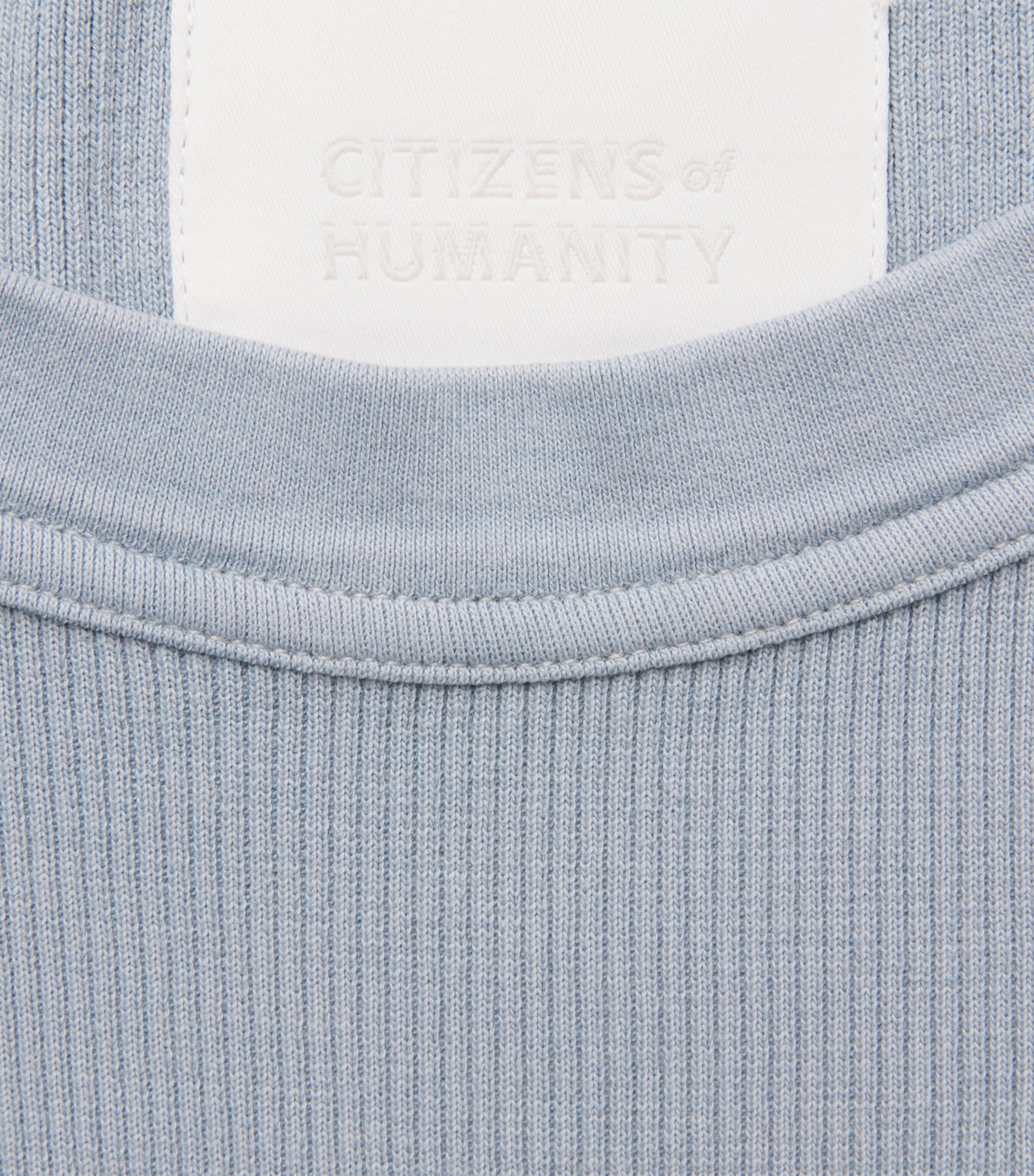 Citizens of Humanity Womens Ribbed Isabel Tank Top Hema Blue Grey Image 6