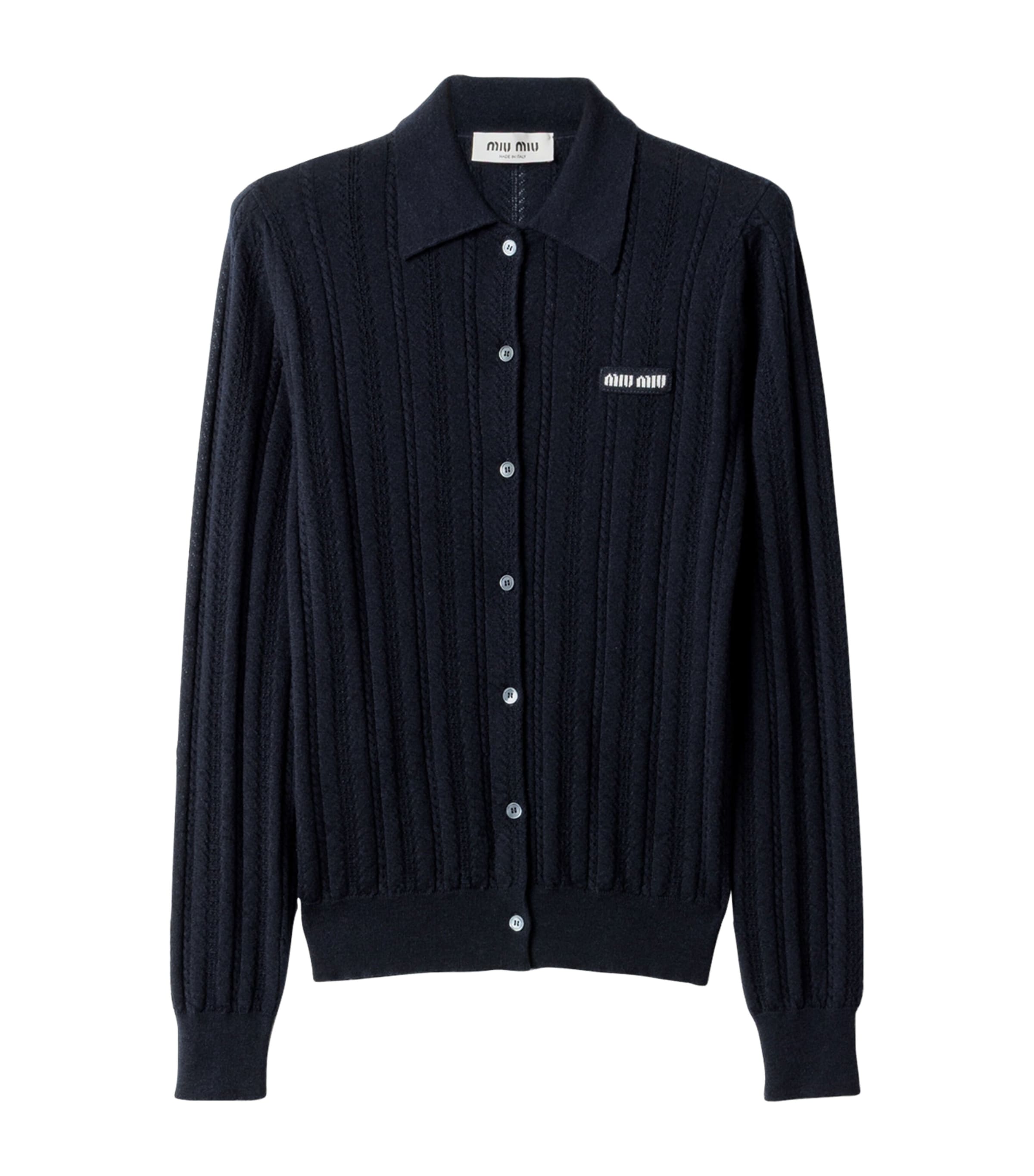 Cashmere Cable-Knit Cardigan F0008 Image 1