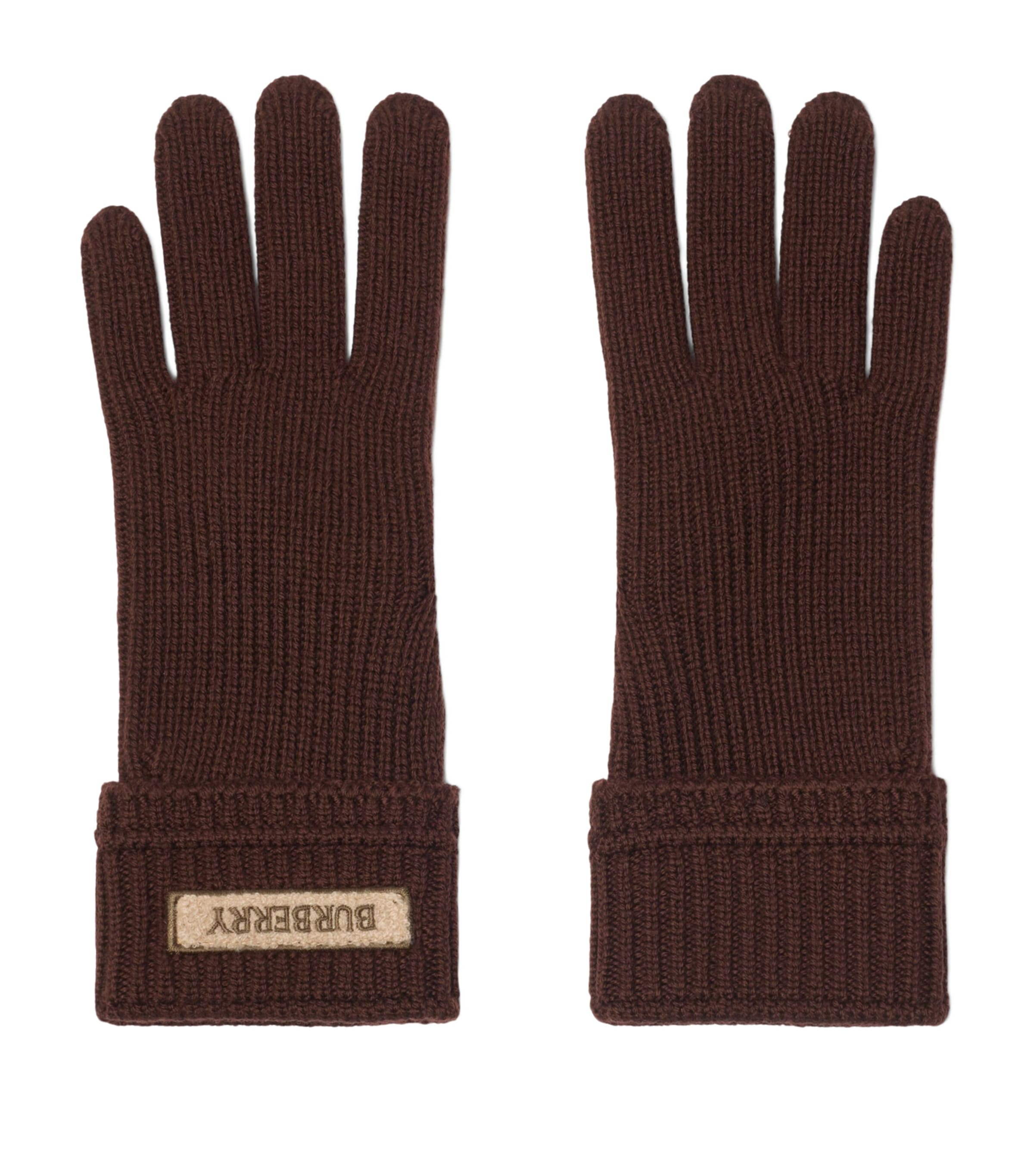 Wool-Blend Logo Gloves TREACLE Image 1