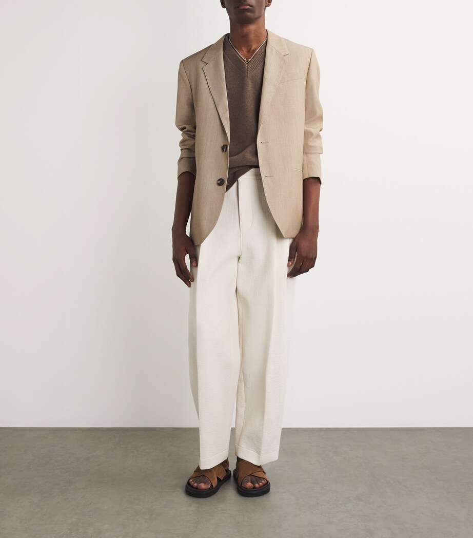 Virgin Wool Slit Back Blazer GINGEMBRE/725 Image 2