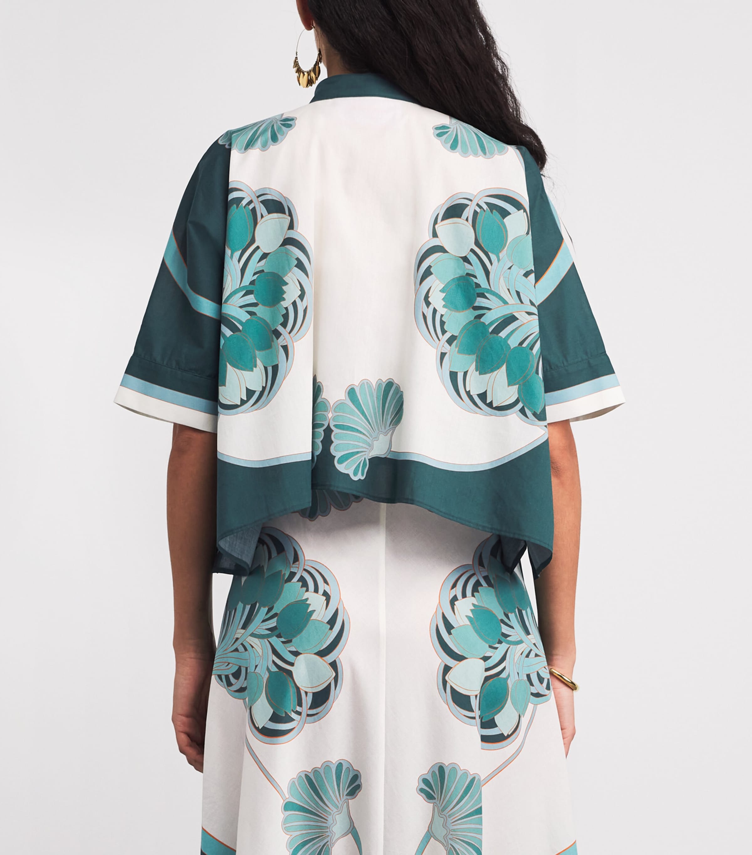 La Doublej Womens Cotton Foulard Blouse Tulp Plac Image 5