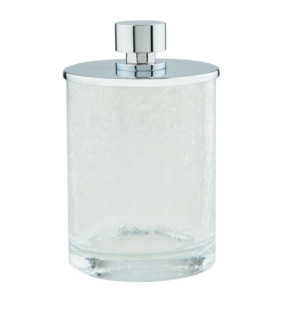 Medium Cracked Crystal Jar SILVER Image 1