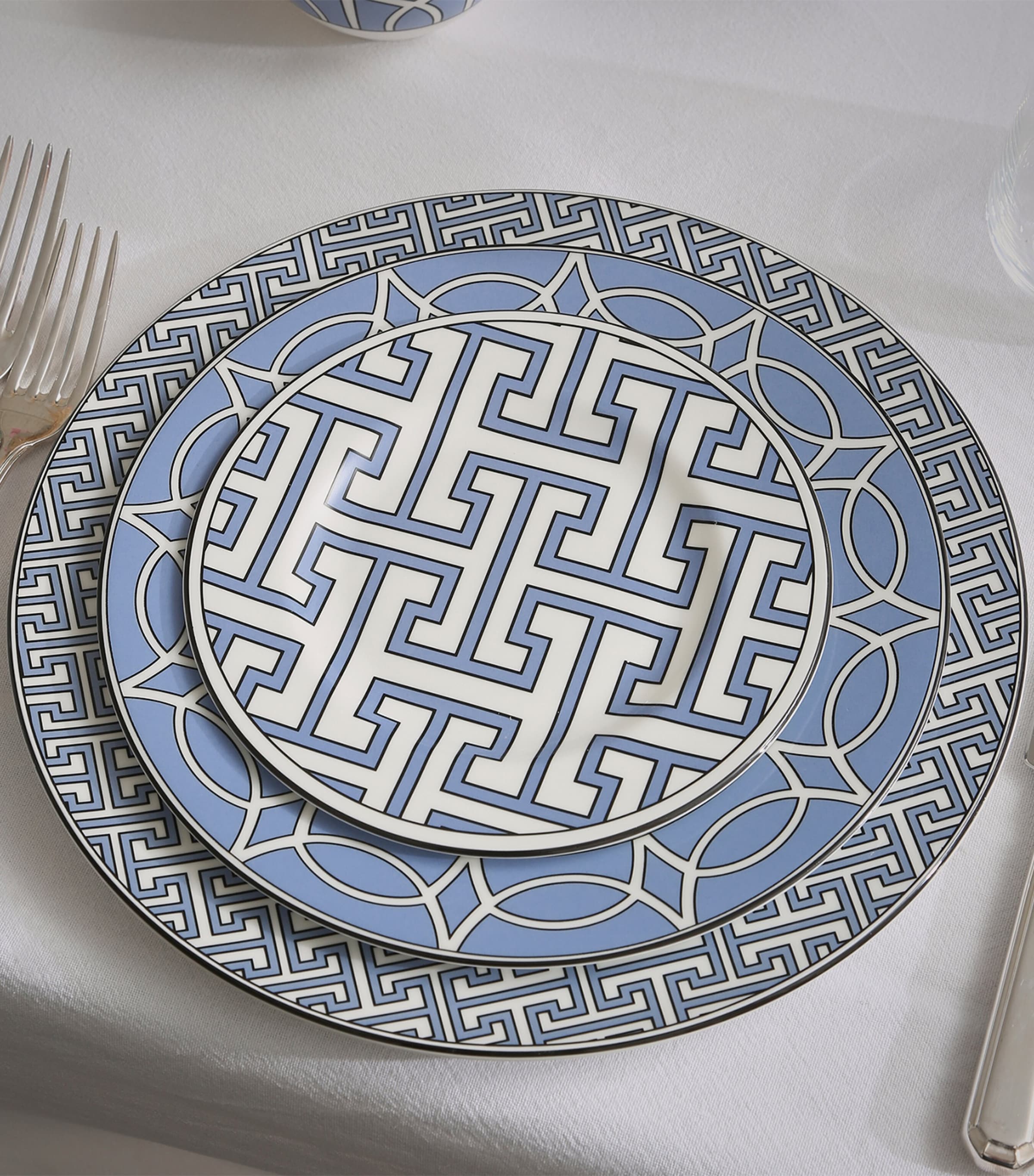 Set of 2 Loop Dessert Plates (21cm) BLUE Image 5