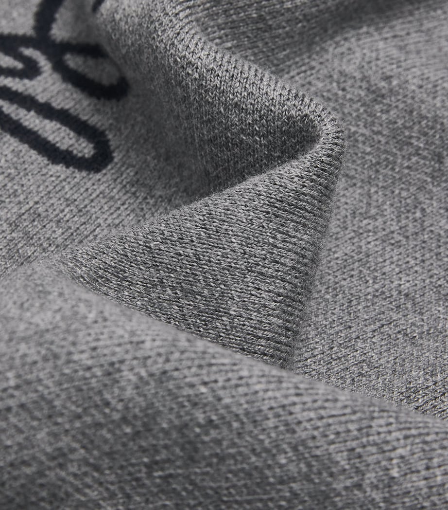 Cotton-Wool Logo Cape (6-12 Years) HEATHER GREY Image 3