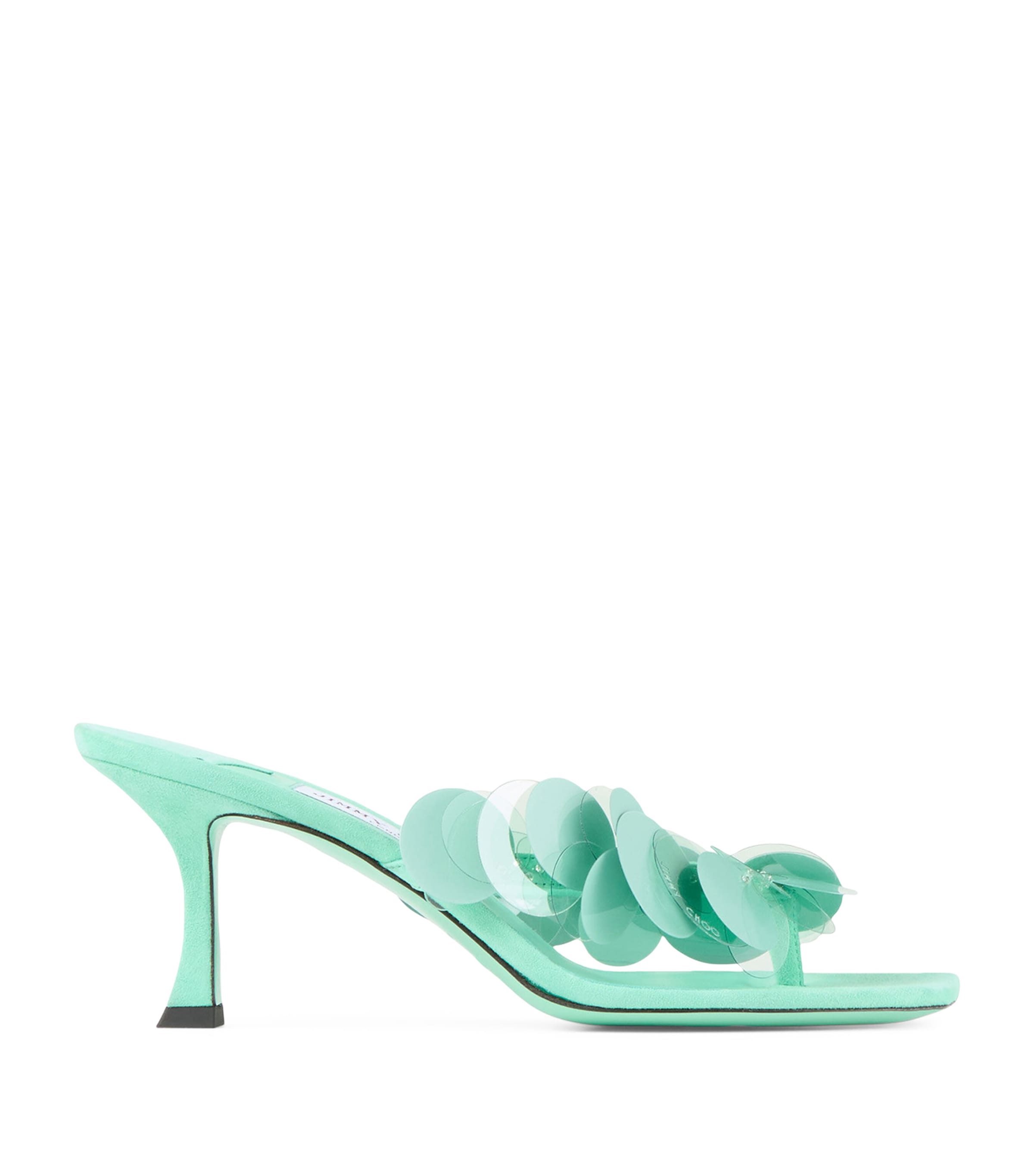 Jimmy Choo Freja 70 Suede Heeled Sandals In Green