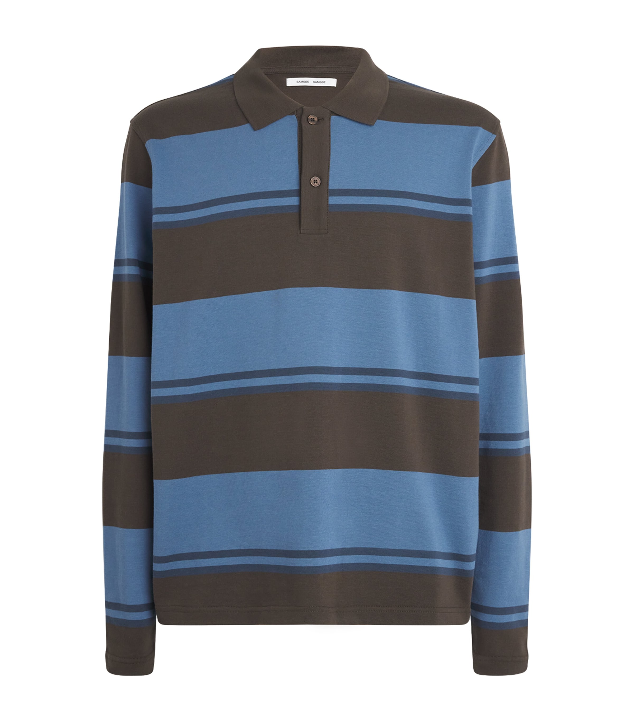 Samsoe & Samsoe Cotton Rugby Shirt In Black