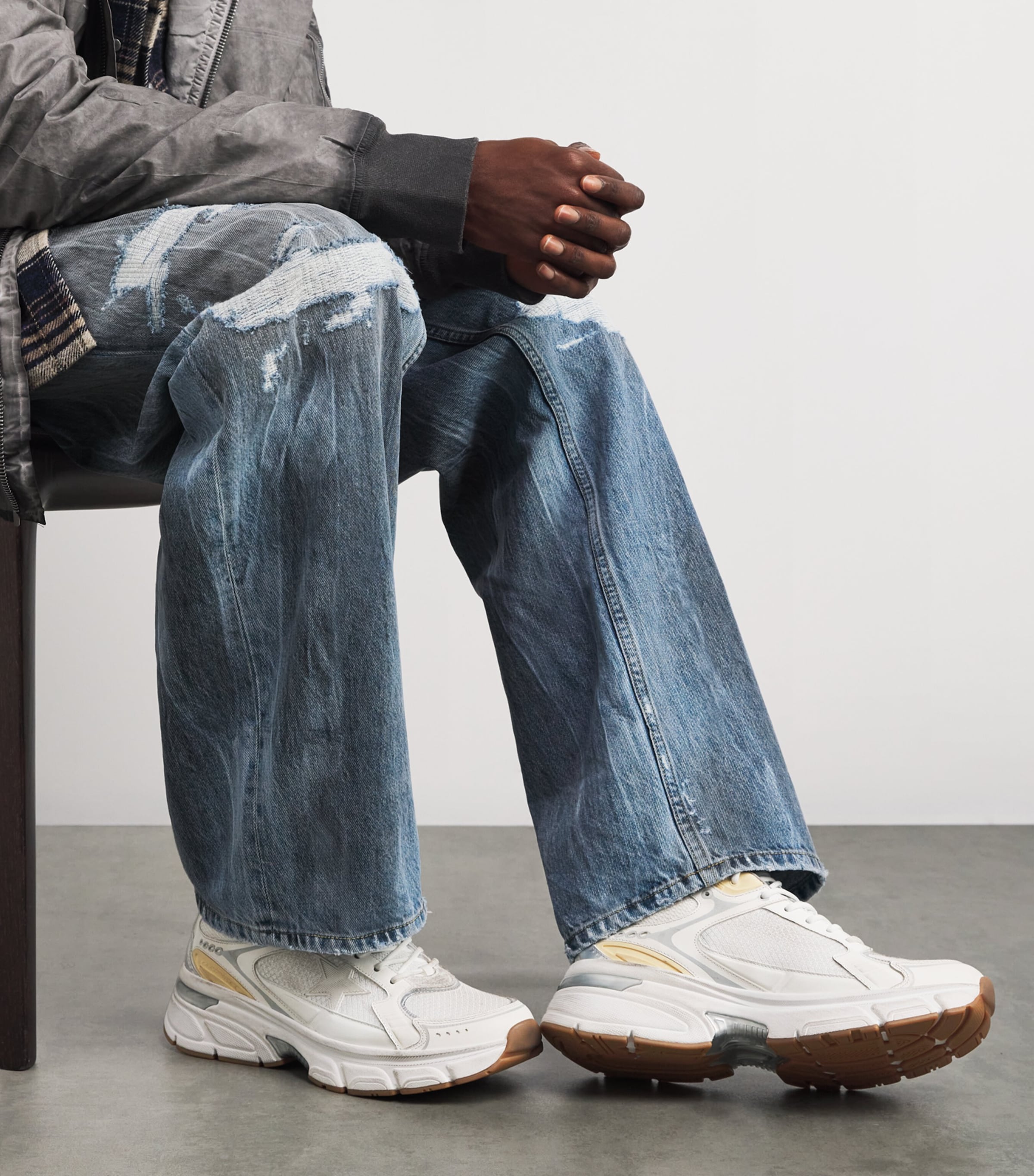 Golden Goose Leather Light Star Sneakers White/oth Image 2