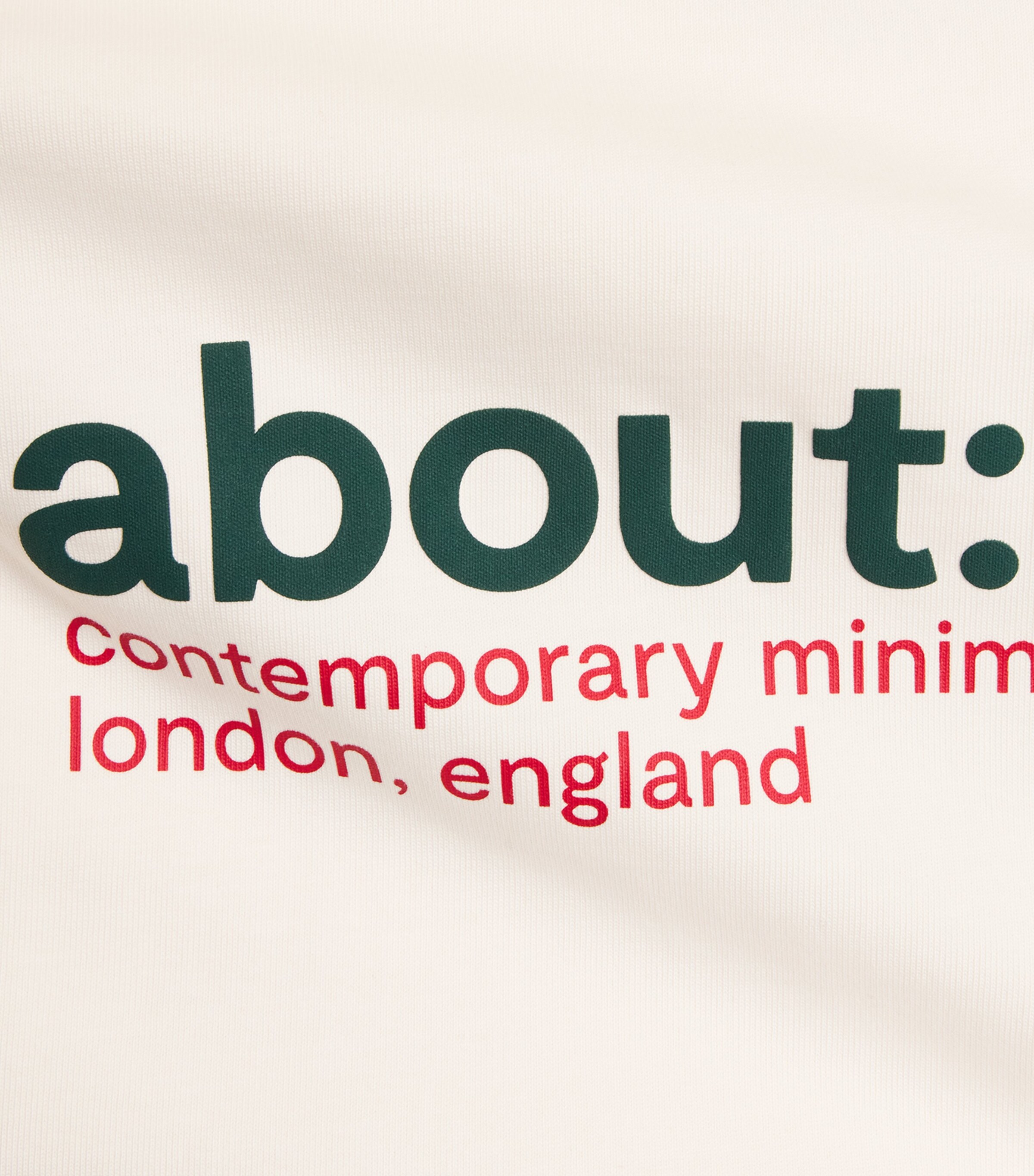 Cotton Logo T-Shirt OAT/GREEN/RED Image 5