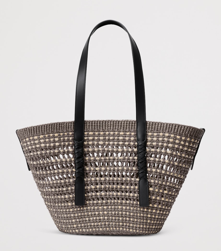 LOEWE x Paula’s Ibiza Medium Braid Basket Bag Khaki/natural Image 4