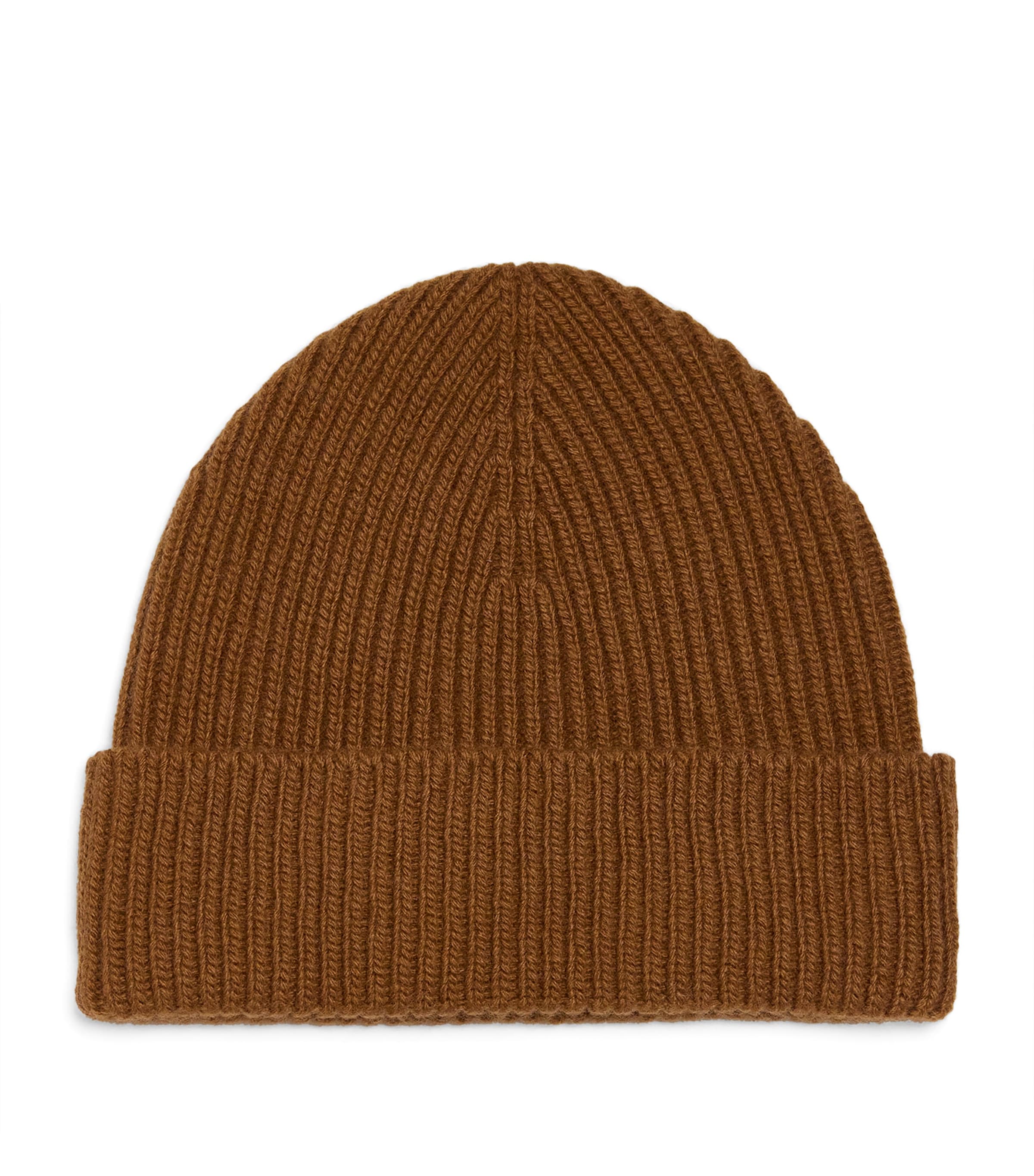 Johnstons Of Elgin Cashmere Rib-knit Beanie In Brown