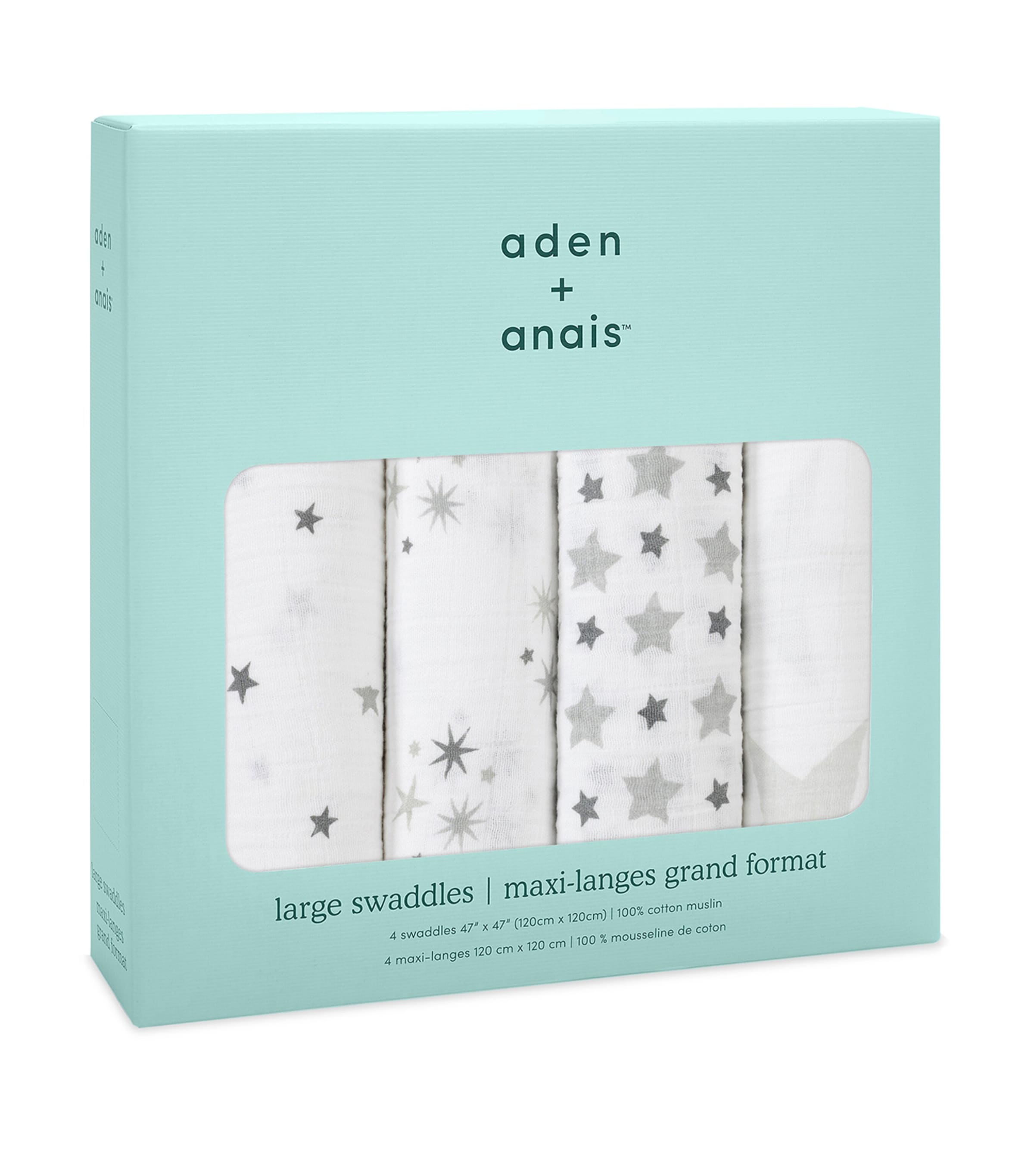 Twinkle Swaddles (Set of 4) GREY Image 3