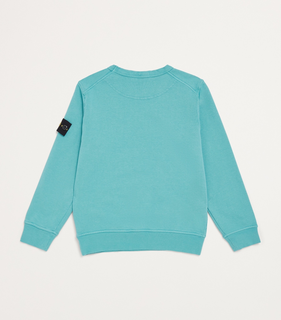 Cotton Logo Sweatshirt (4-14 Years) V0042/TURQUOISE Image 2