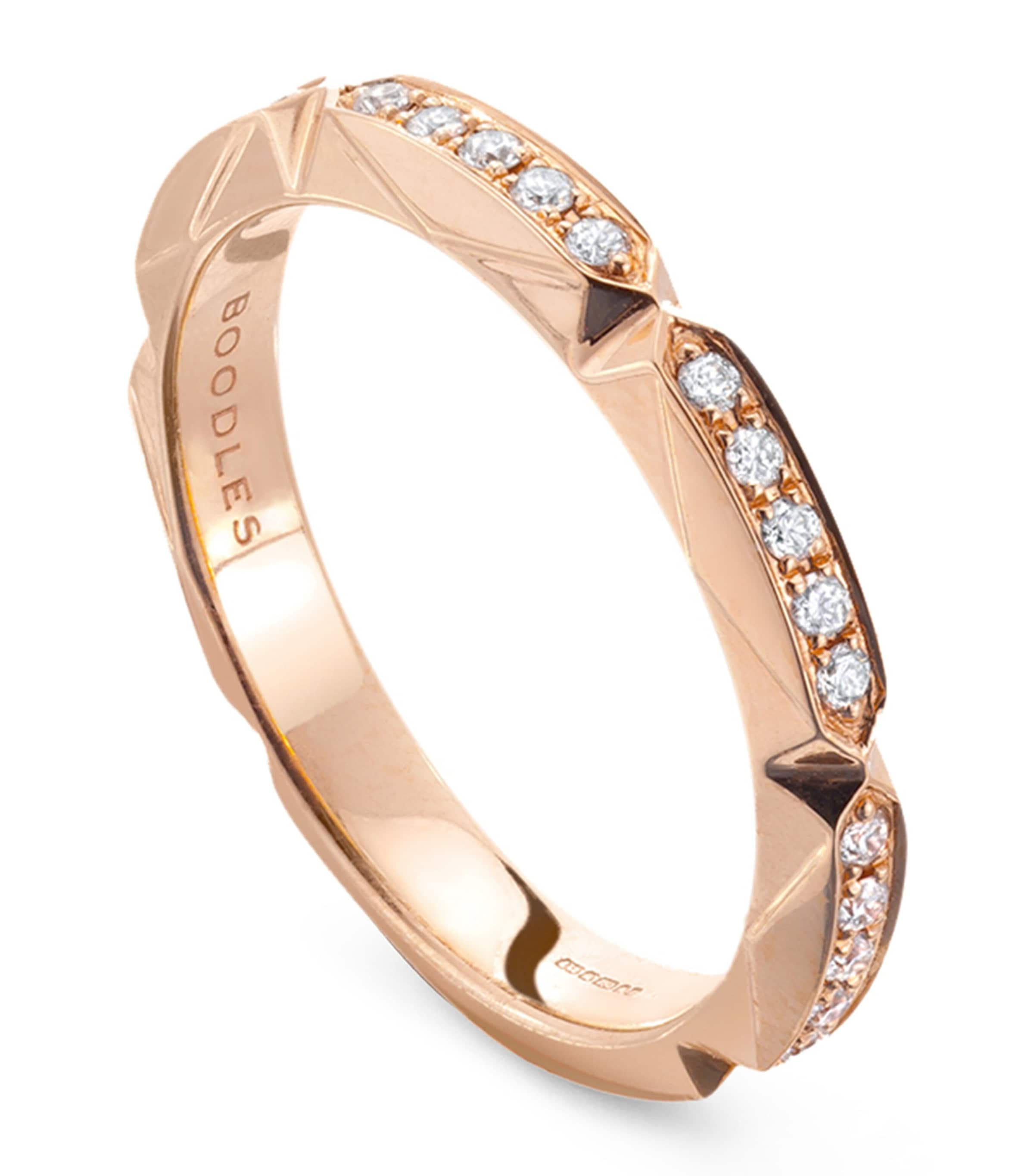 Shop Boodles Rose Gold And Diamond Jazz Ring