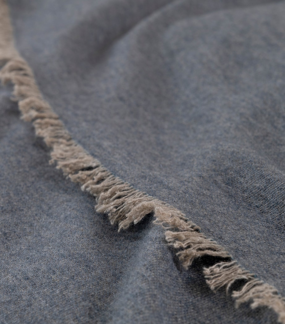 Frette Wool-Blend Lightness Blanket (250cm x 260cm) Sea Foam Image 4