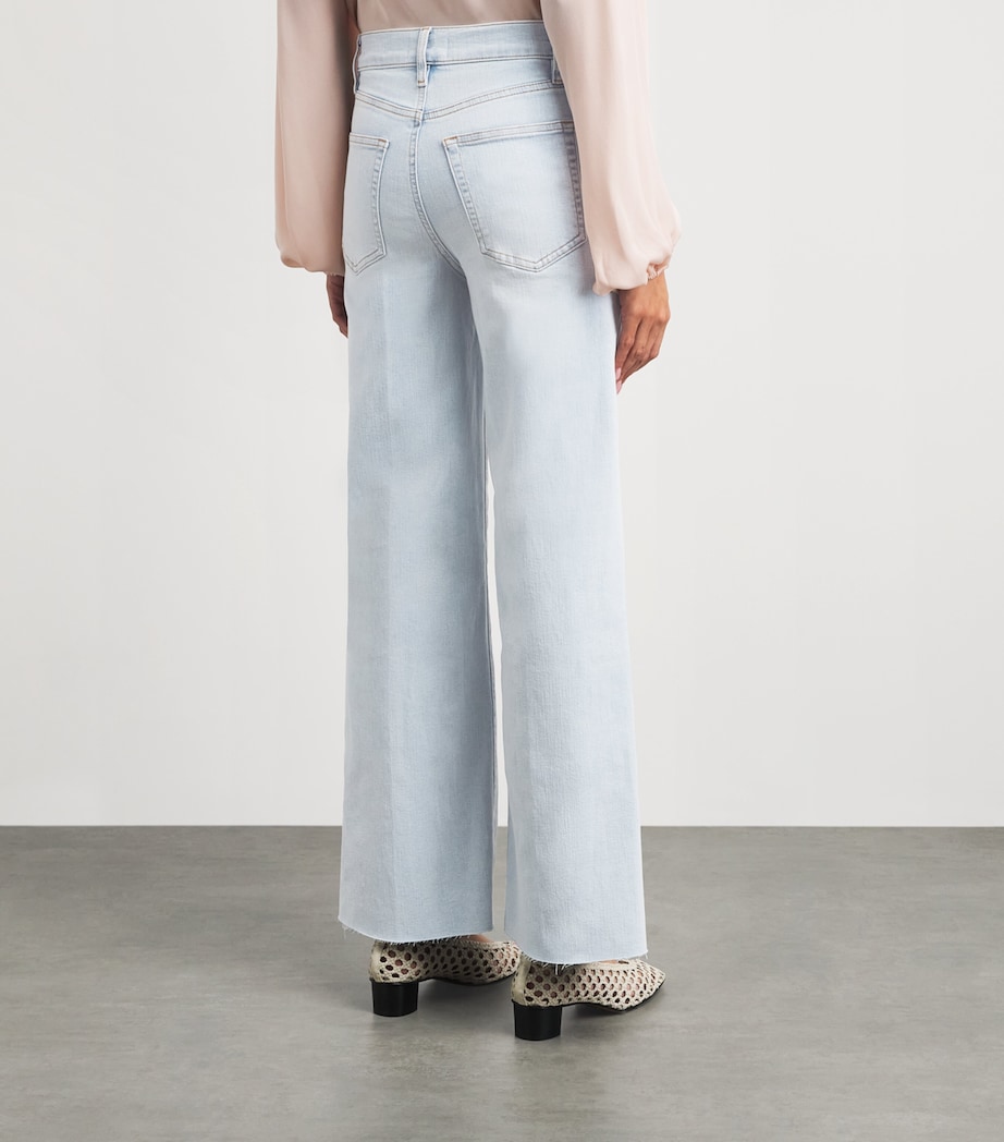 FRAME Womens Le Slim Palazzo Wide-Leg Jeans Preen Raw After Image 5