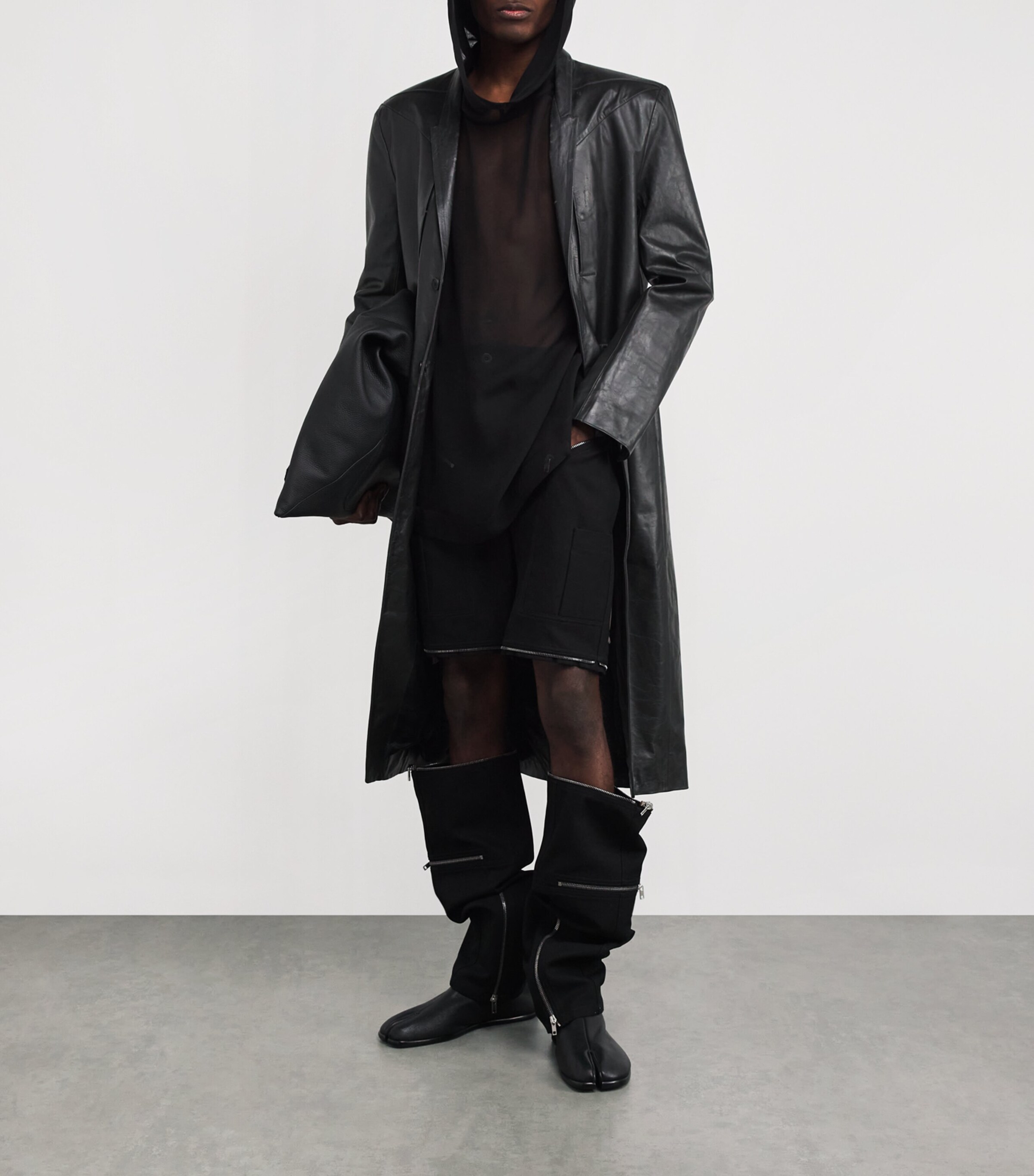 Rick Owens Black Cotton-Blend Convertible Headon Trousers | Harrods US
