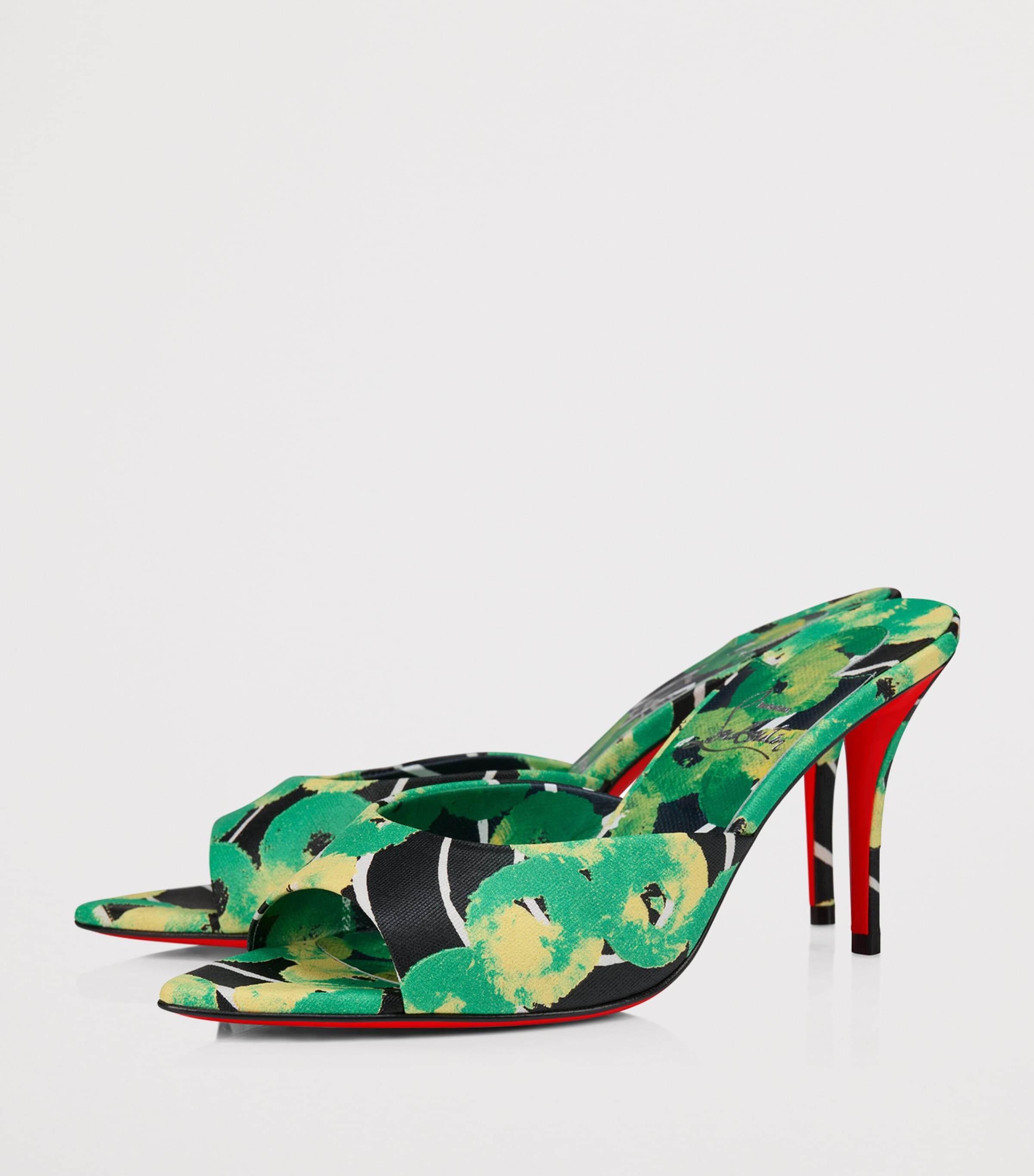 Miss Z Cotton Abstract Print Mules 80 8251 Image 3