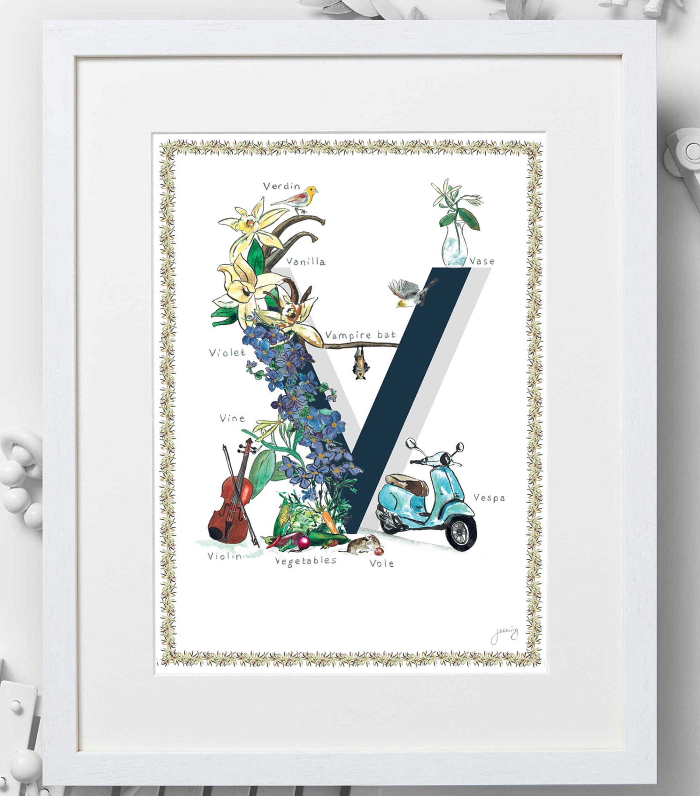 A4 Letter Print NAVY Image 2