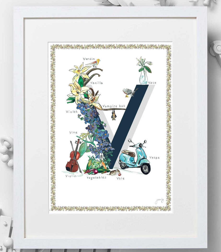 A4 Letter Print NAVY Image 2
