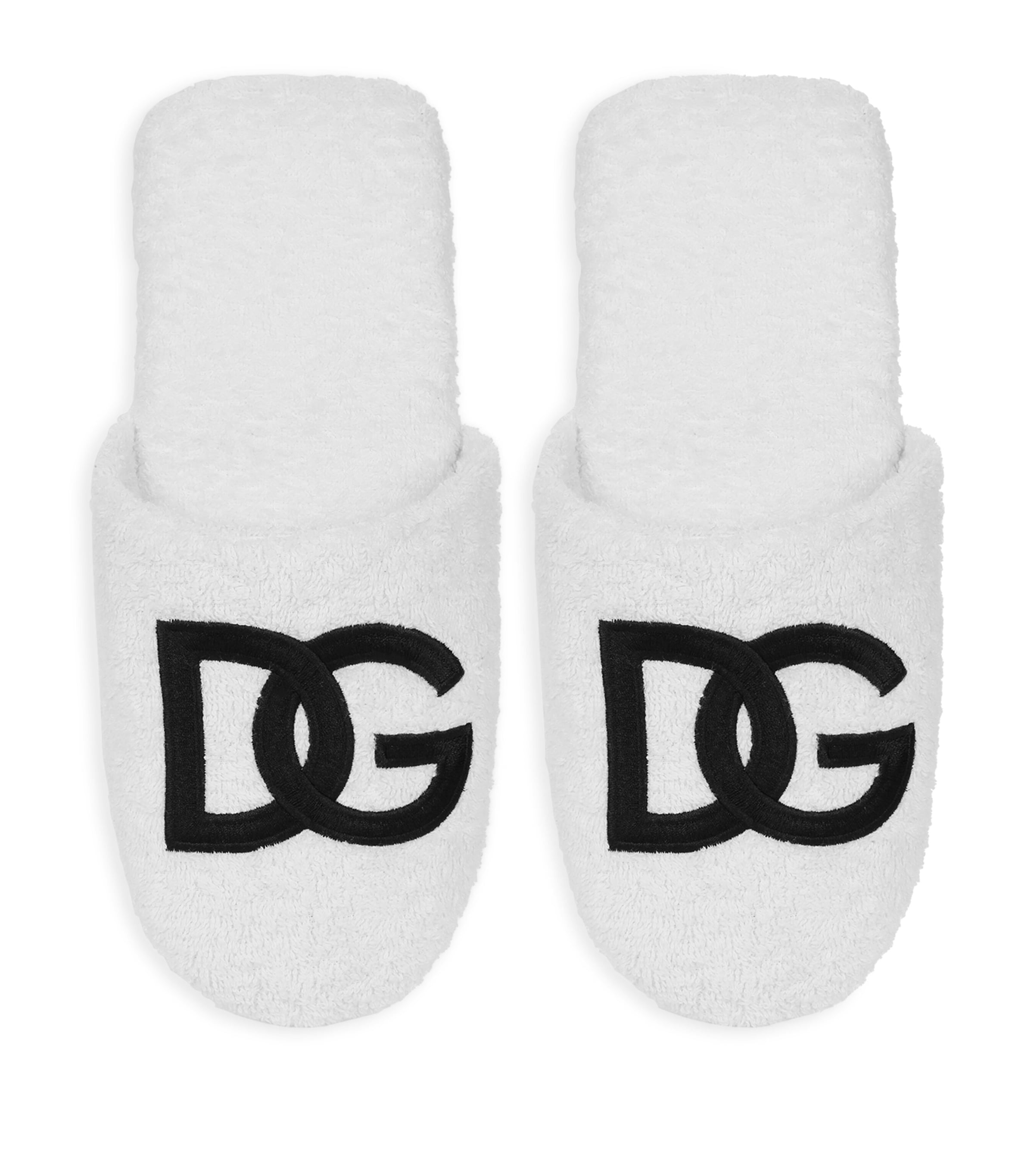 Dolce&Gabbana Casa DG Logo Slippers B.co/nero Dg Logo Image 4