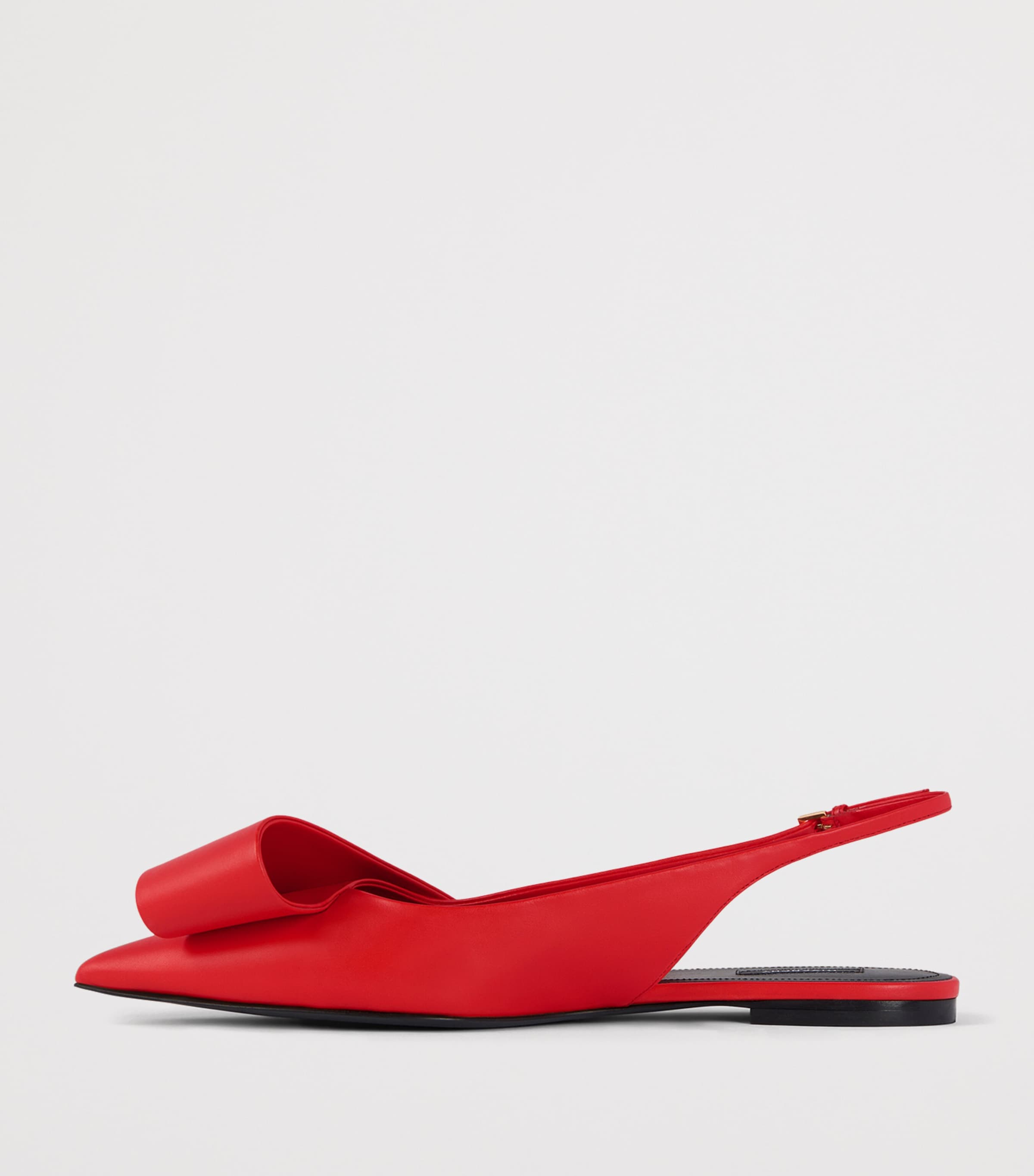 Givenchy Leather Twisted Ribbon Slingback Ballet Flats Image 3