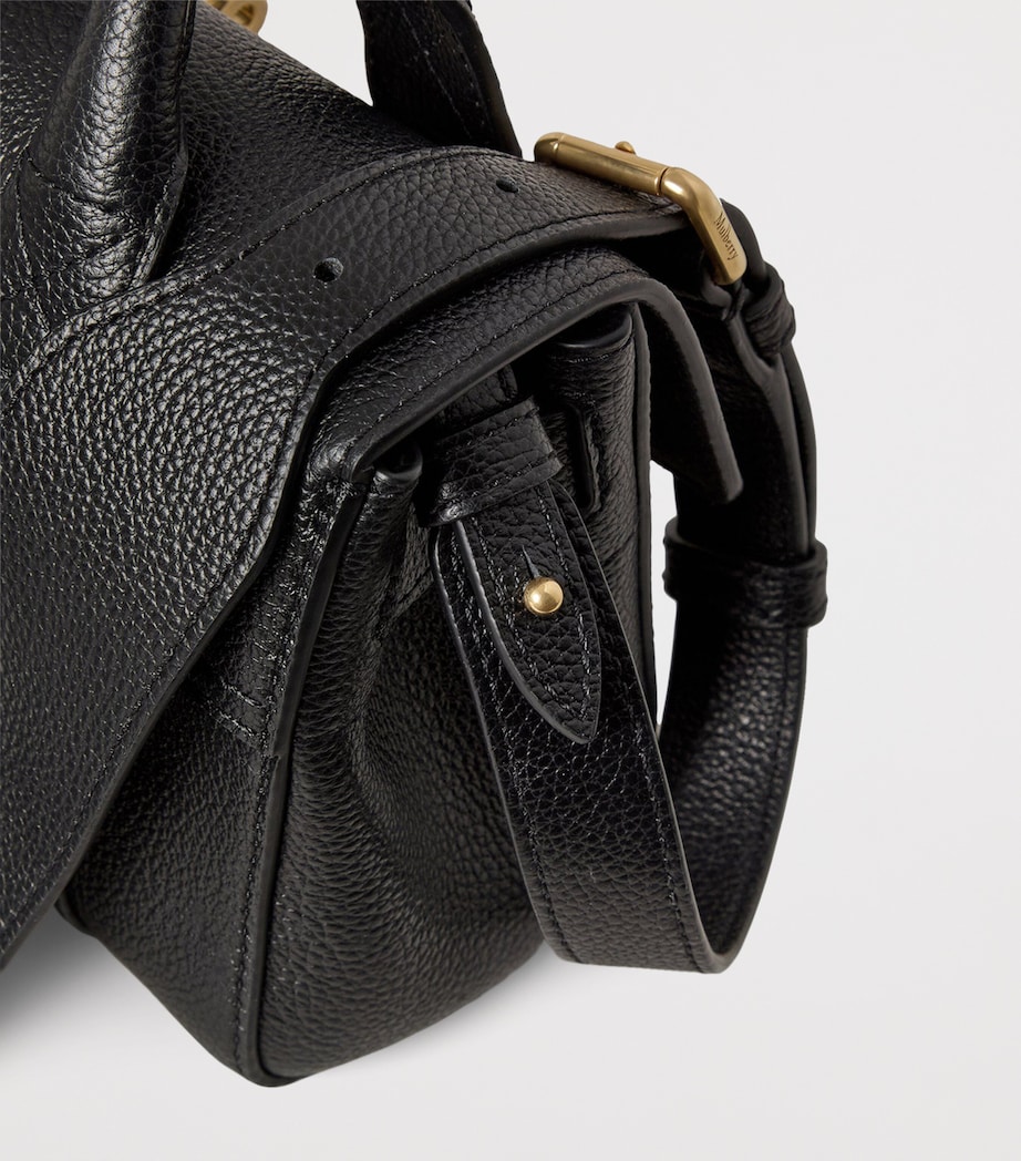 Mini Leather Bayswater Satchel Bag BLACK Image 4