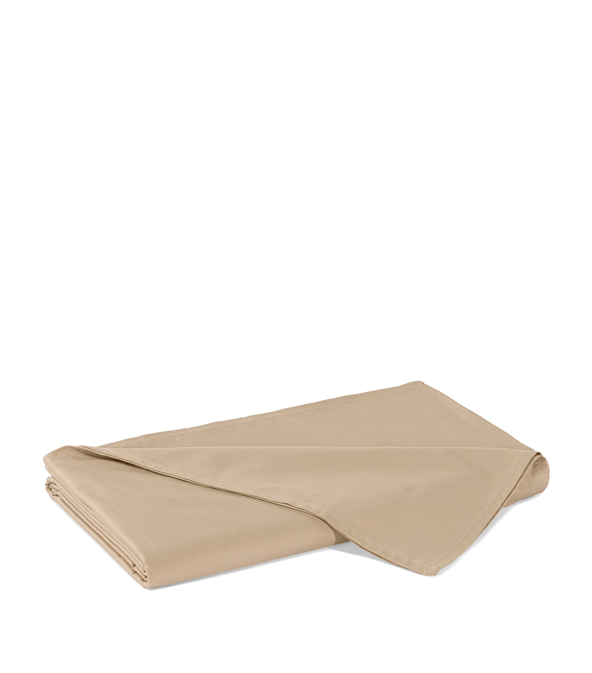Hamam Organic Cotton Sateen Core Super King Flat Sheet (270cm x 310cm) Flax Image 1