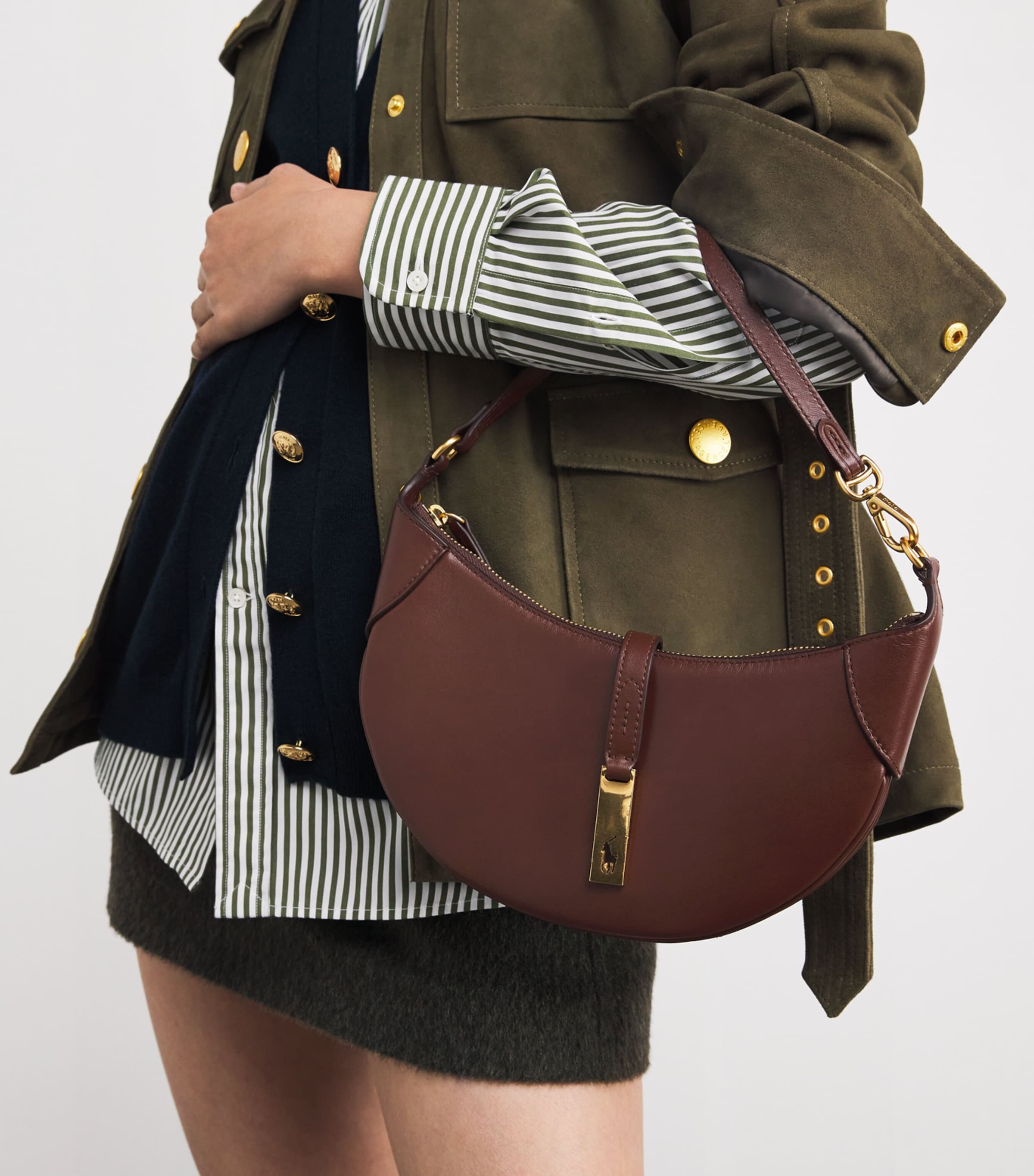 Mini Leather ID Shoulder Bag ACORN Image 5