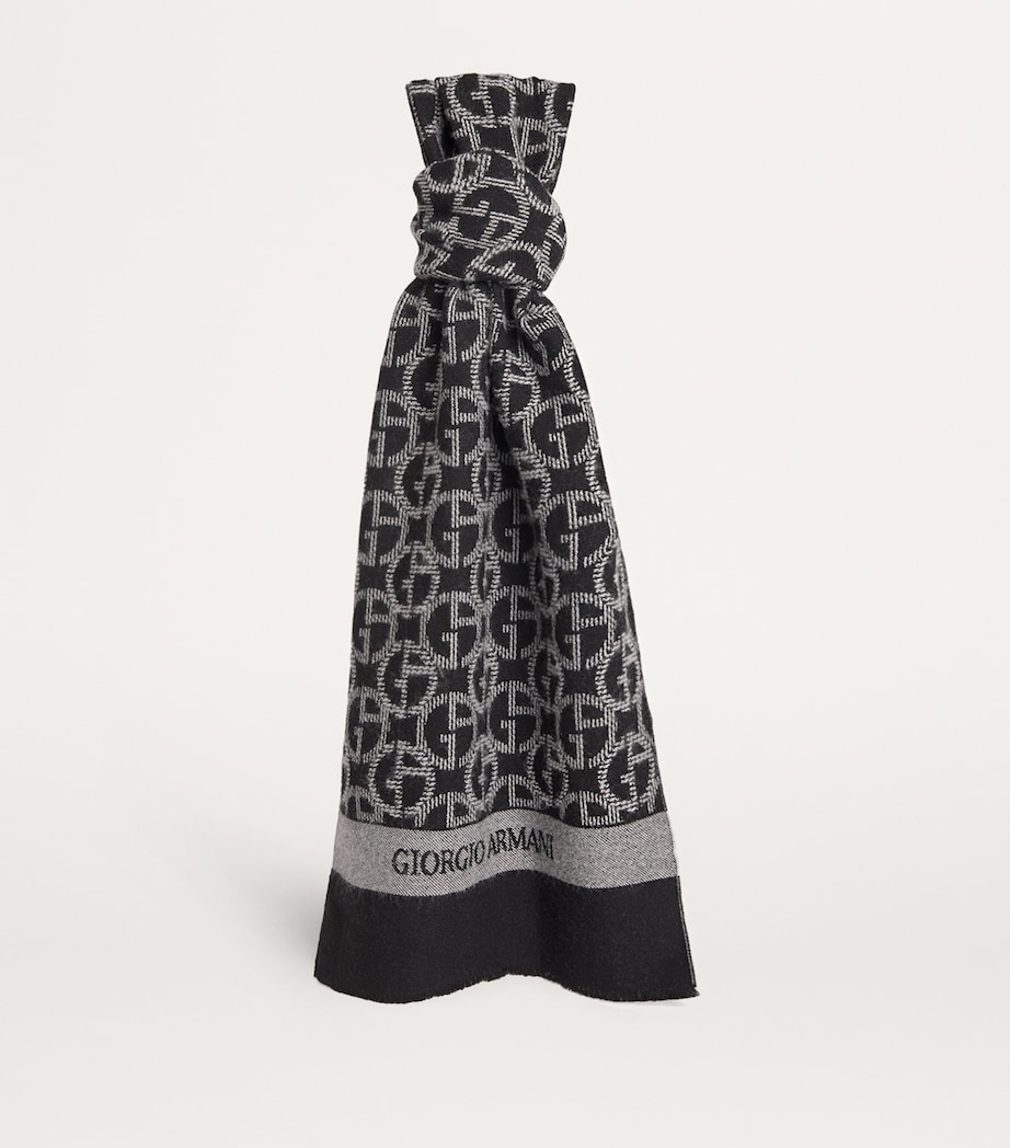 Wool Monogram Jacquard Scarf 20 Image 3