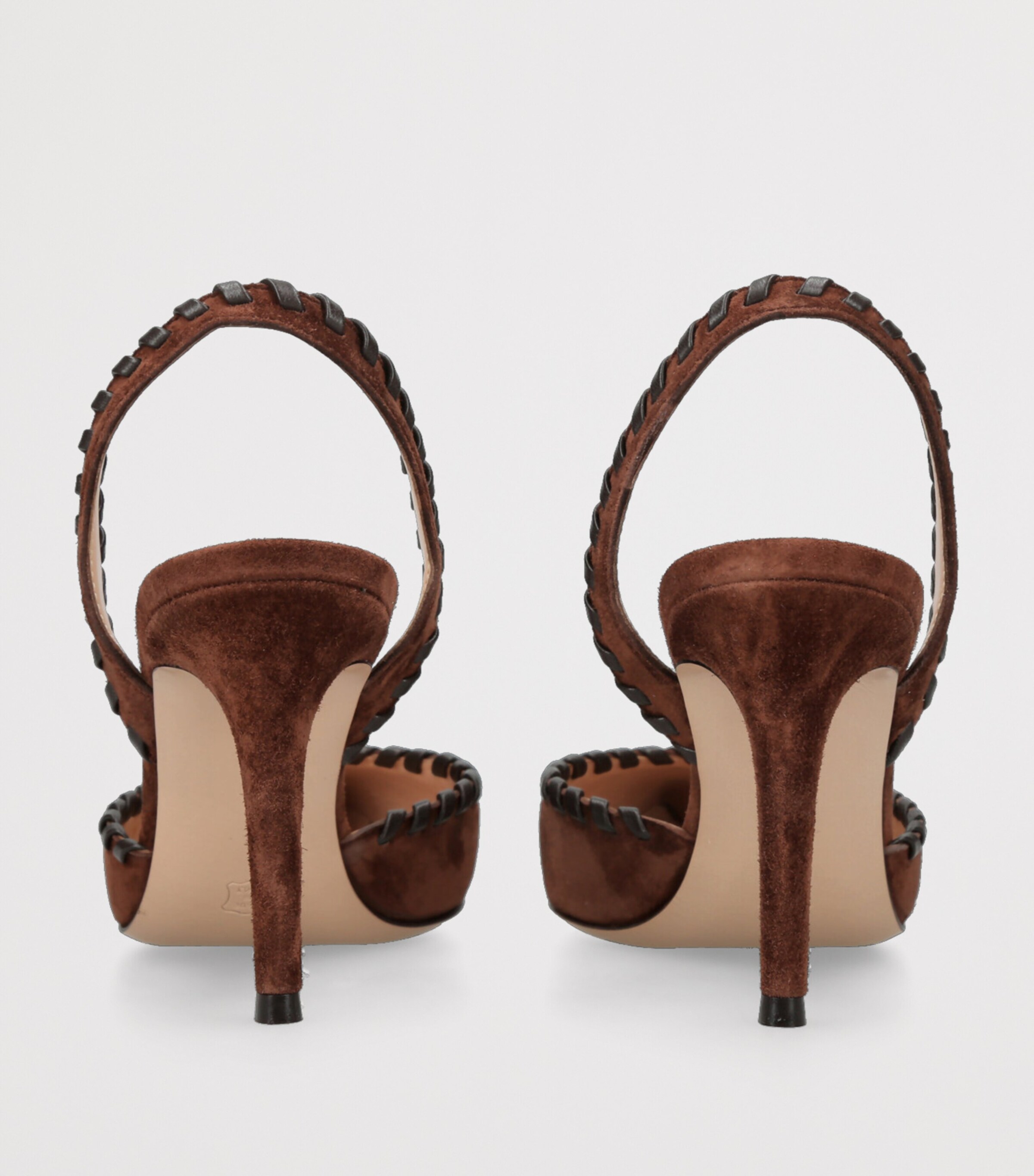 Gianvito Rossi Suede Slingback Pumps 85 Bronze Com Image 2