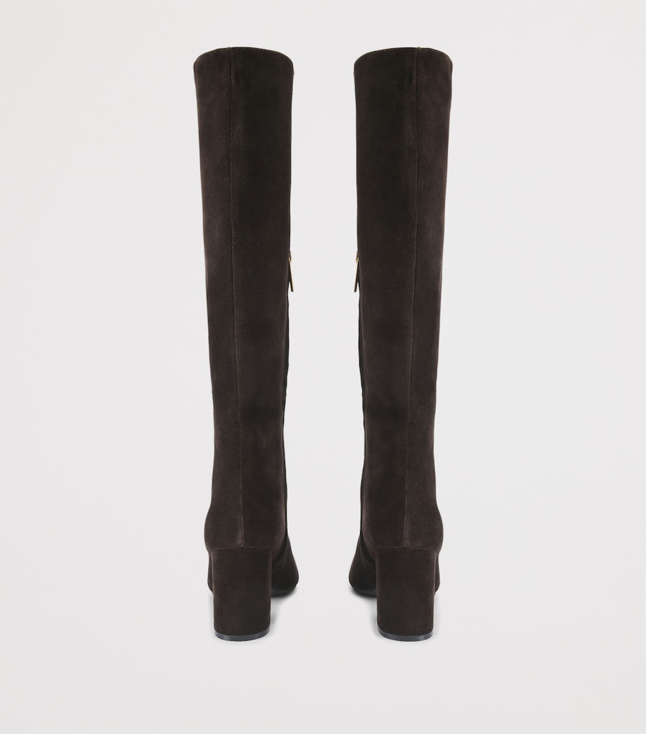 Suede Regent Knee-High Boots DK.BRN COM Image 2