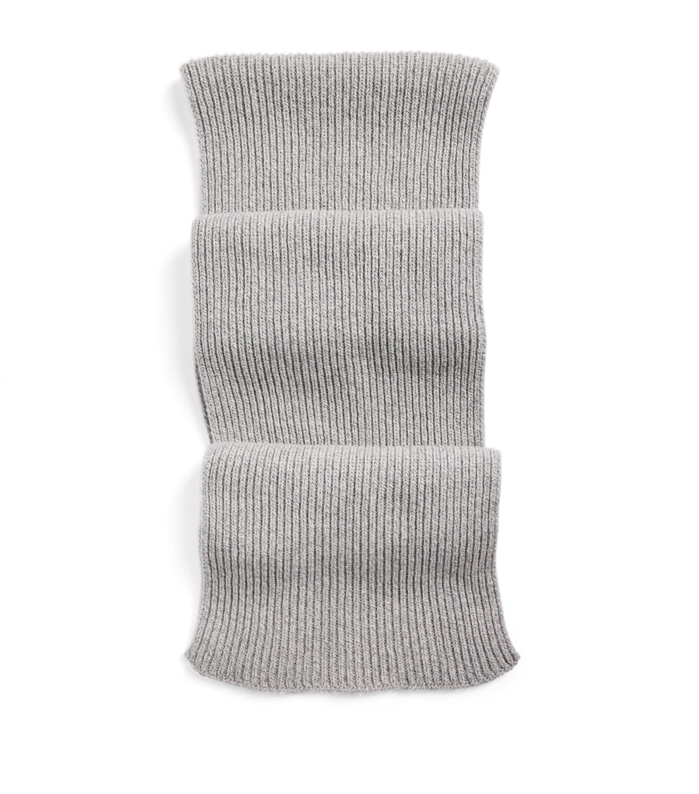 John Smedley Cashmere-Wool Ribbed Scarf Polar Image 1
