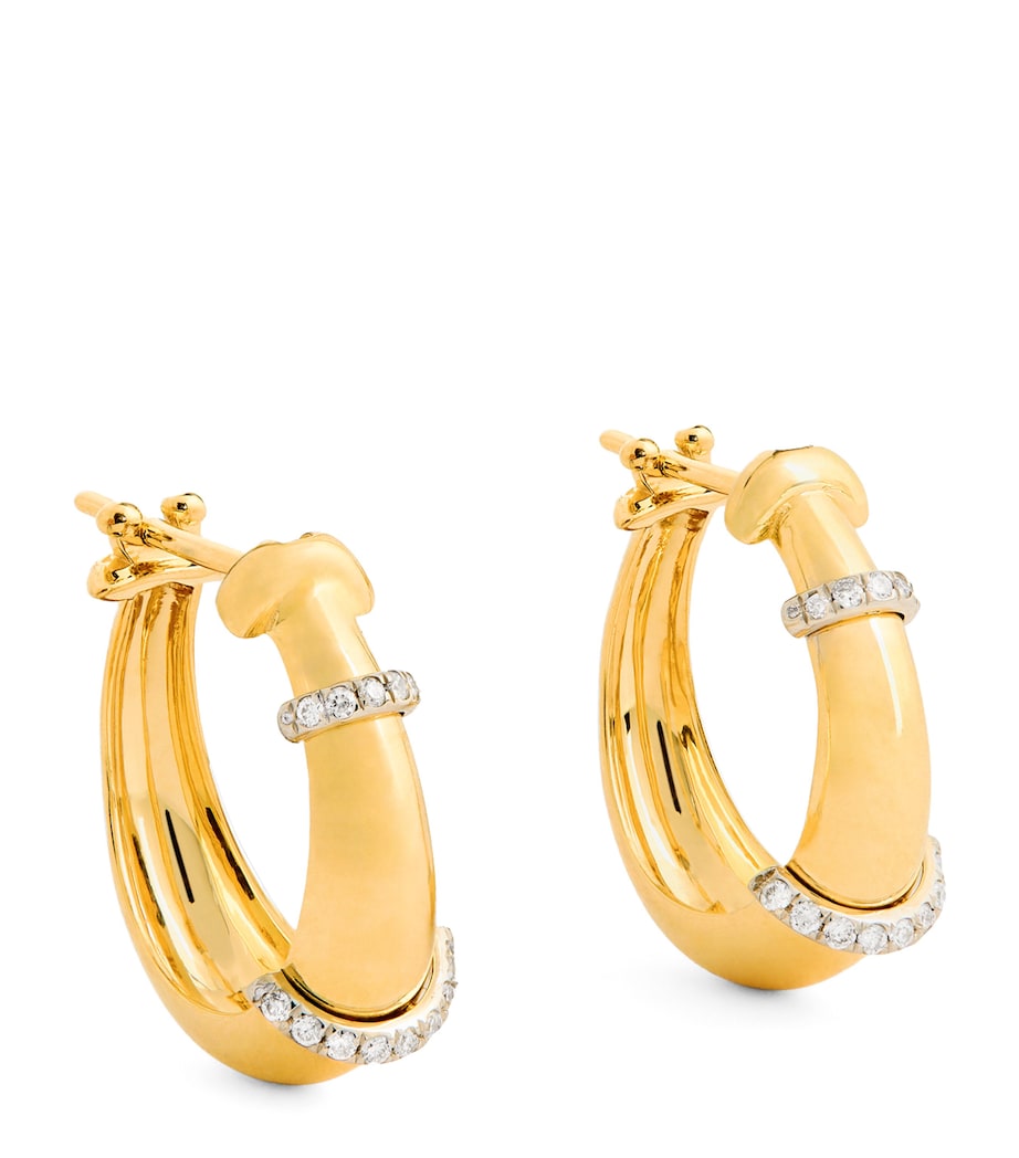 Yellow Gold and Diamond Lot N*91 Hoop Earrings YELLOW GOLD Image 1