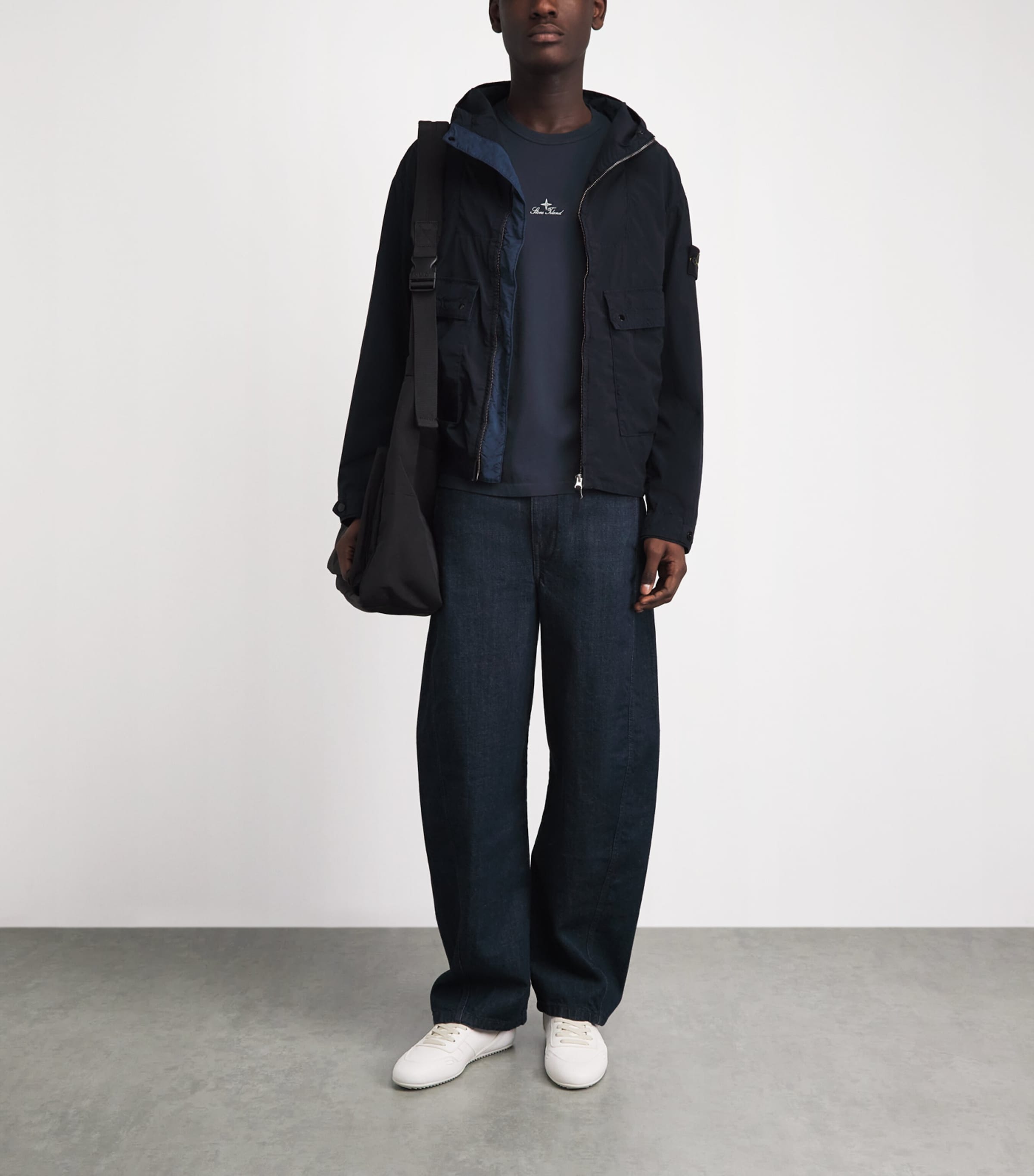Stone Island Mens Organic Cotton Logo T-Shirt Image 2