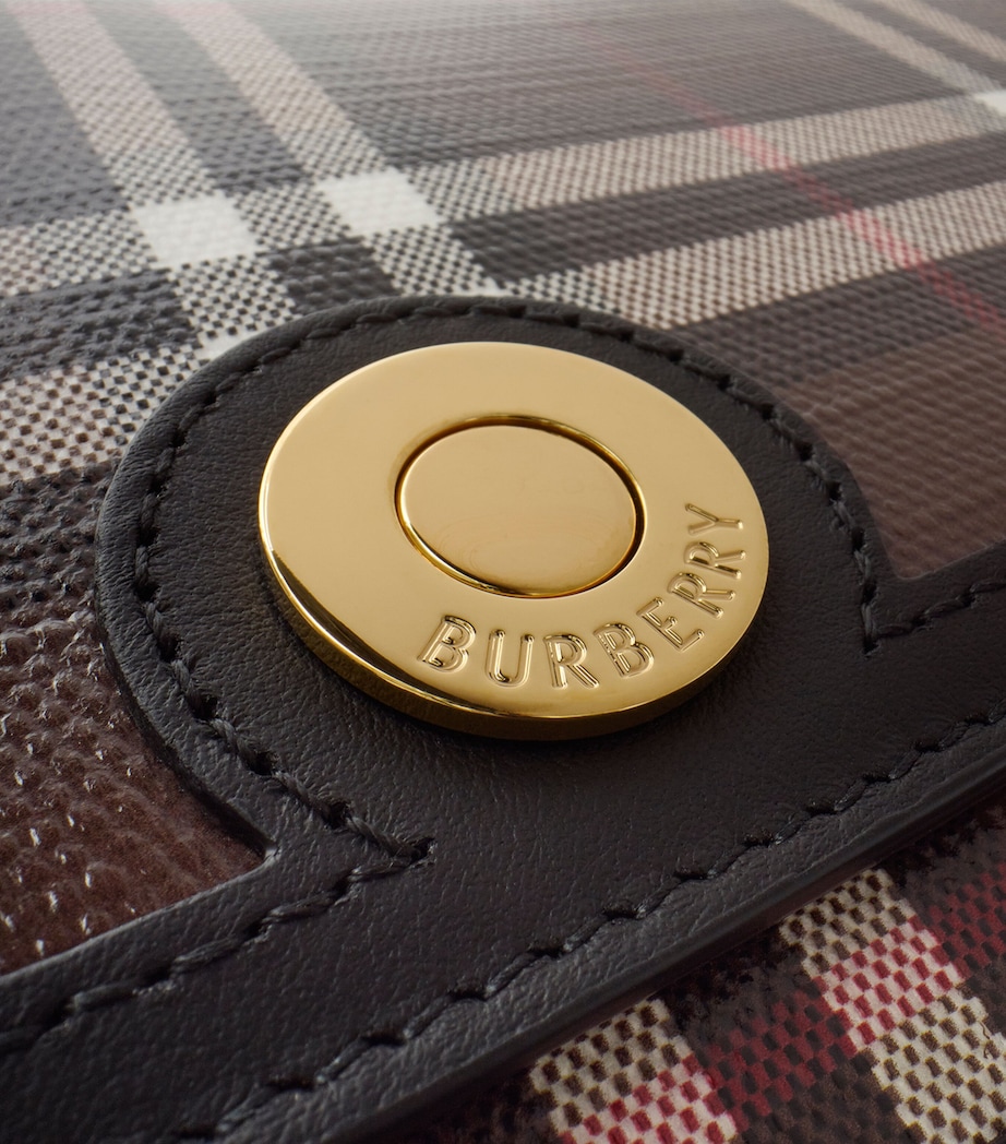 Burberry Check Note Cross-Body Bag Chocolate Brown Image 4