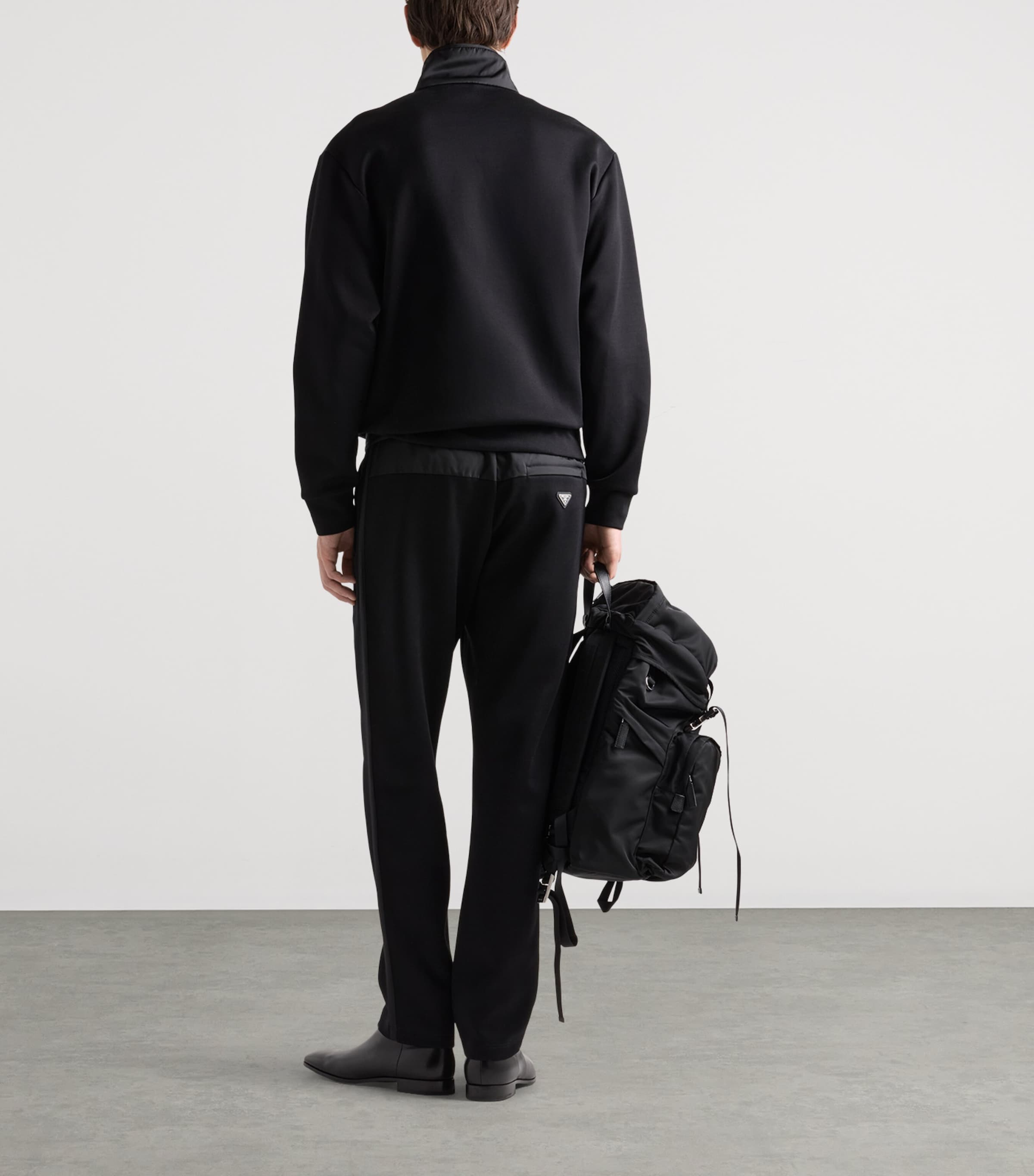 Cotton and Re-Nylon Half-Zip Jacket F0806 Image 5