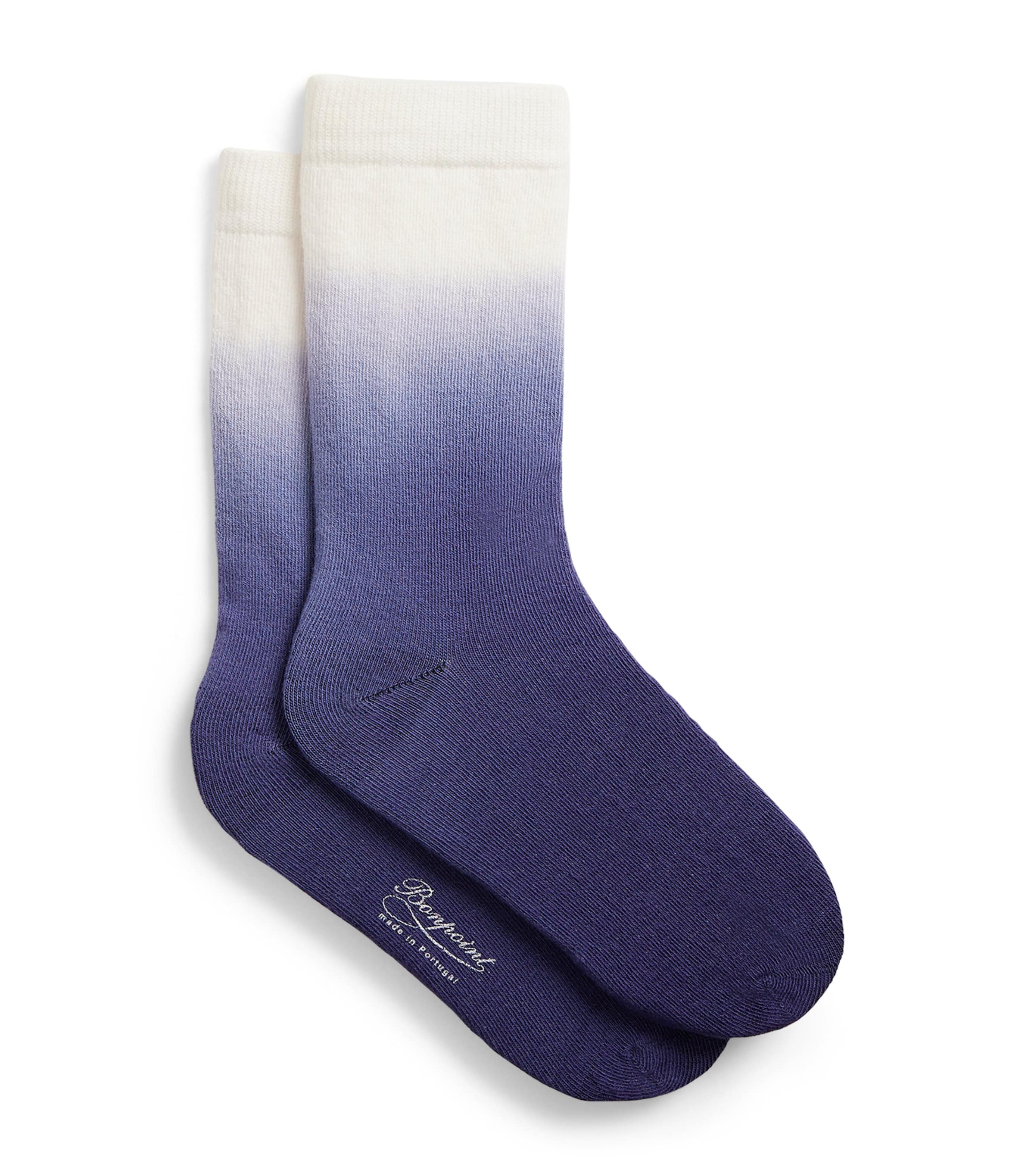 Bonpoint Cotton-Blend Lonely Socks Bleu Mer Image 1