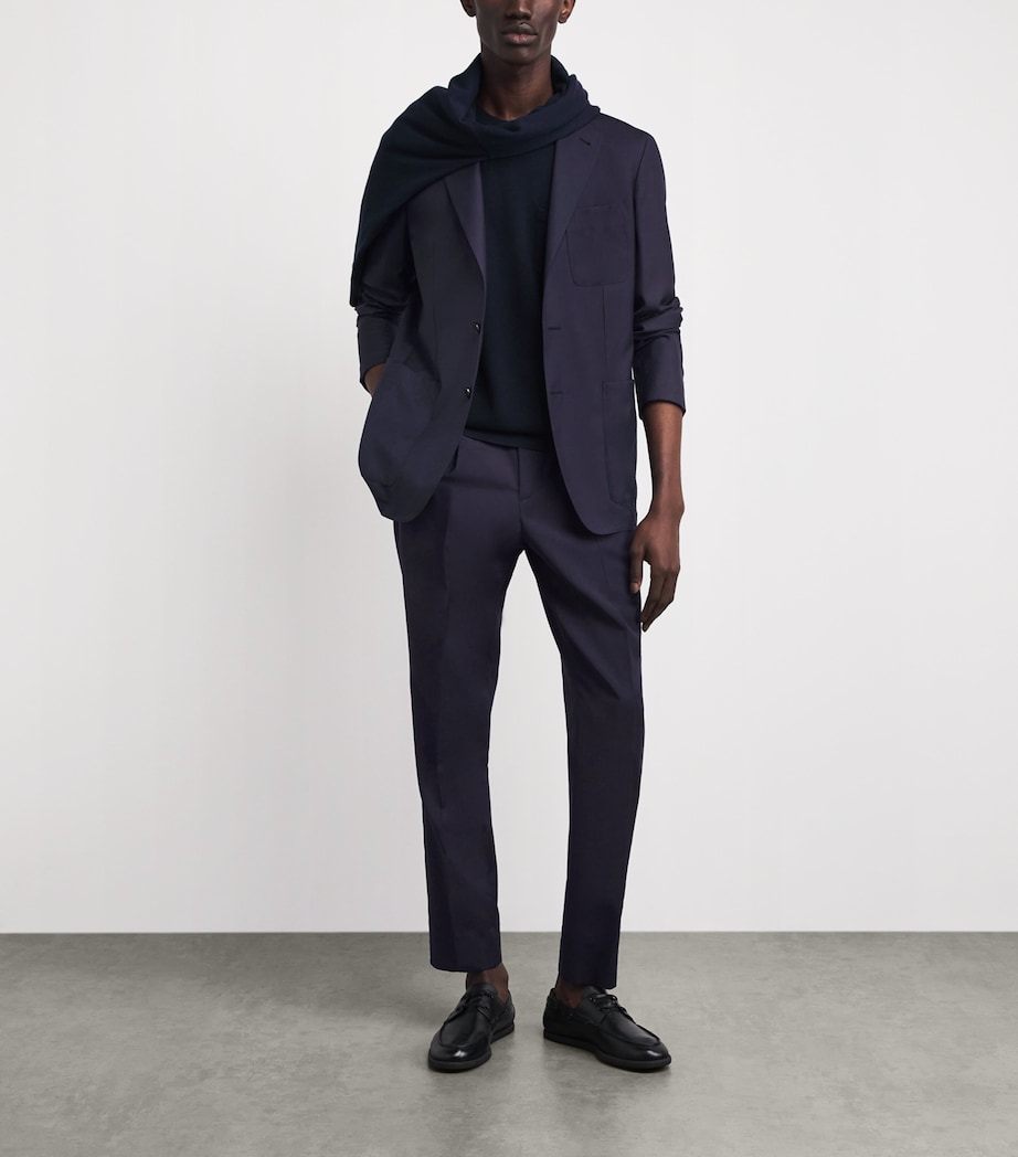Canali Mens Wool-Silk Deconstructed Suit Jacket Image 2