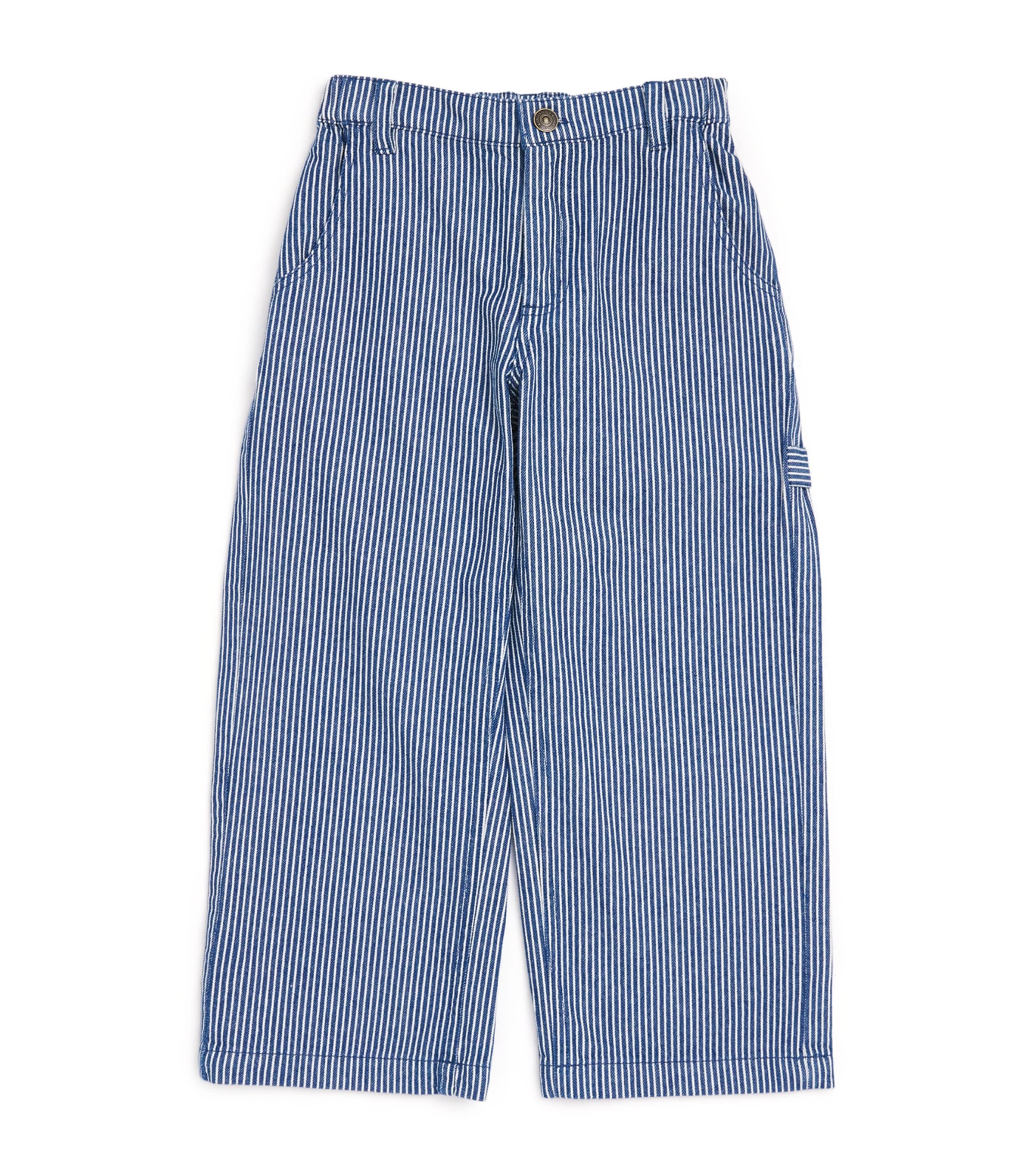 Organic Cotton Luc Trousers (9 Months - 10 Years) BLUE STRIPE Image 1
