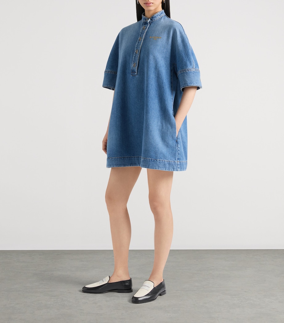 Givenchy Womens Denim Mini Dress Medium Blue Image 4