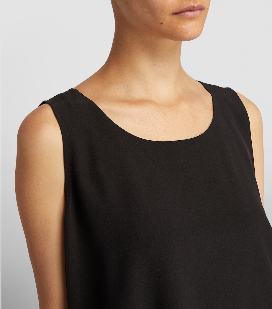 Silk Shell Top BLACK Image 9