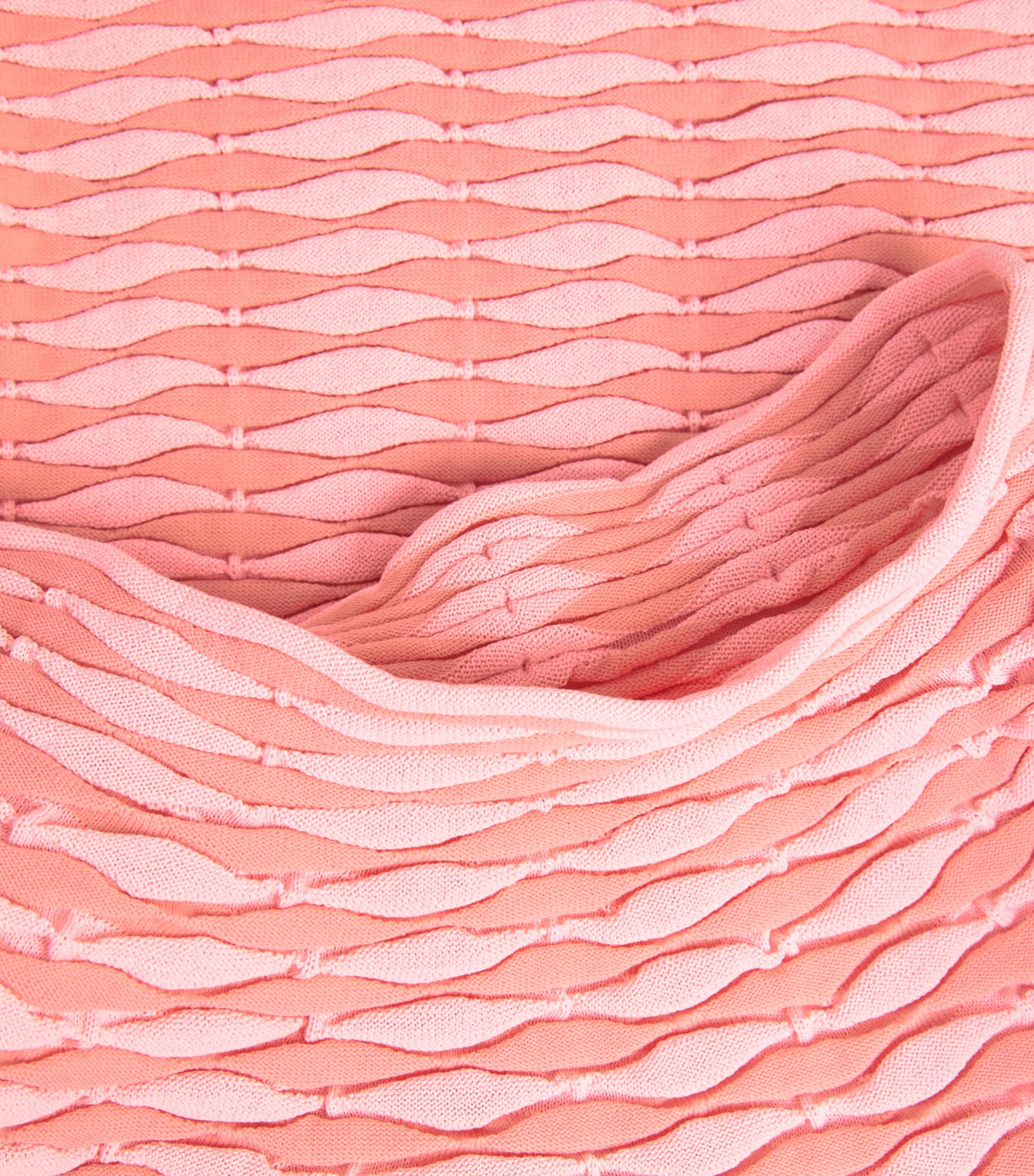 Pleats Please Issey Miyake Pink Colourful Mushroom Knit Top