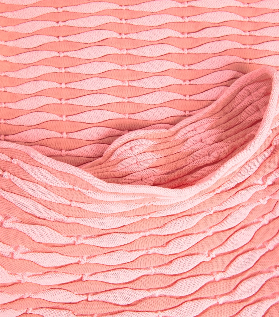 Pleats Please Issey Miyake Womens Colourful Mushroom Knit Top Light Pink Image 6