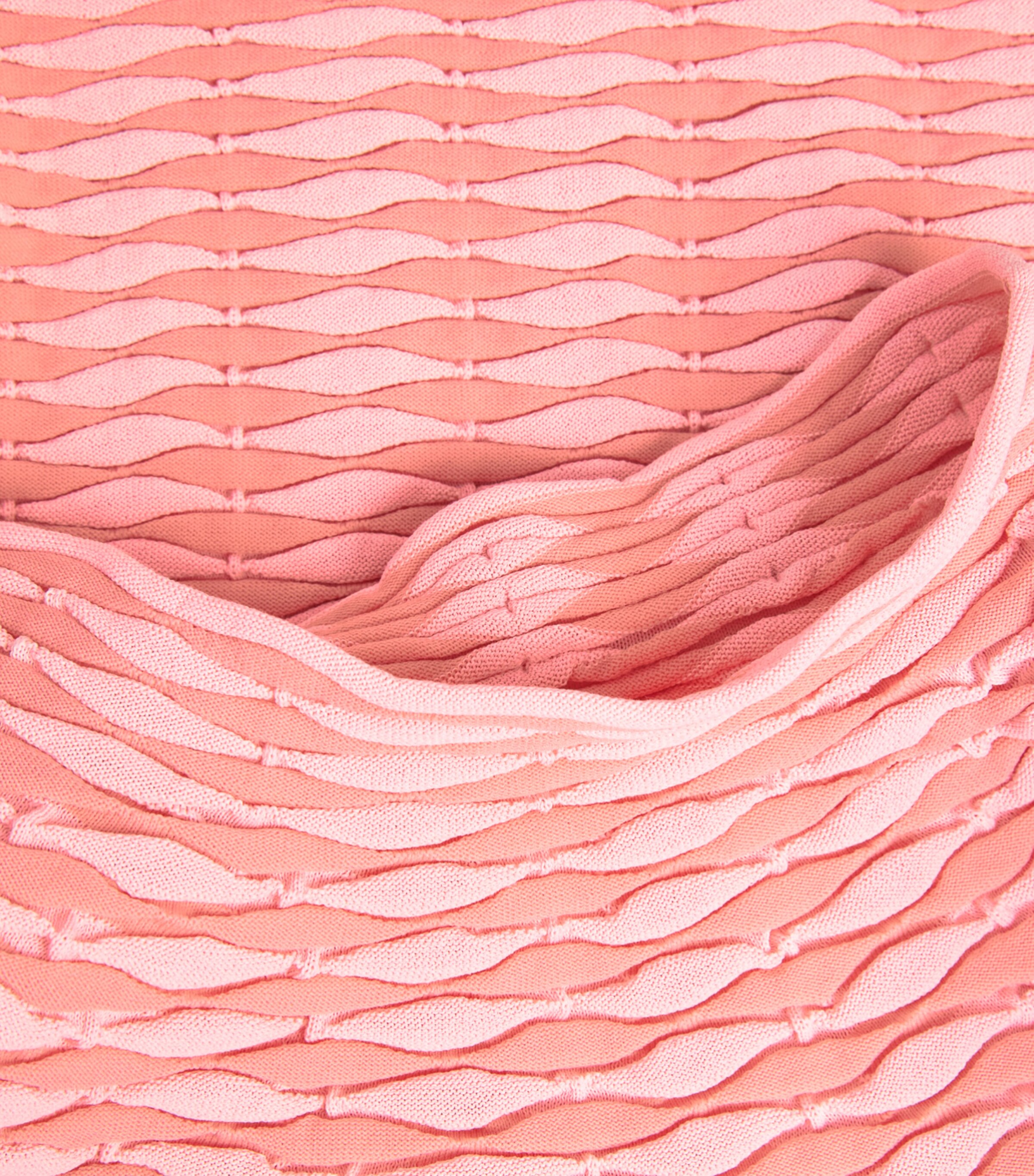 Pleats Please Issey Miyake Pink Colourful Mushroom Knit Top 