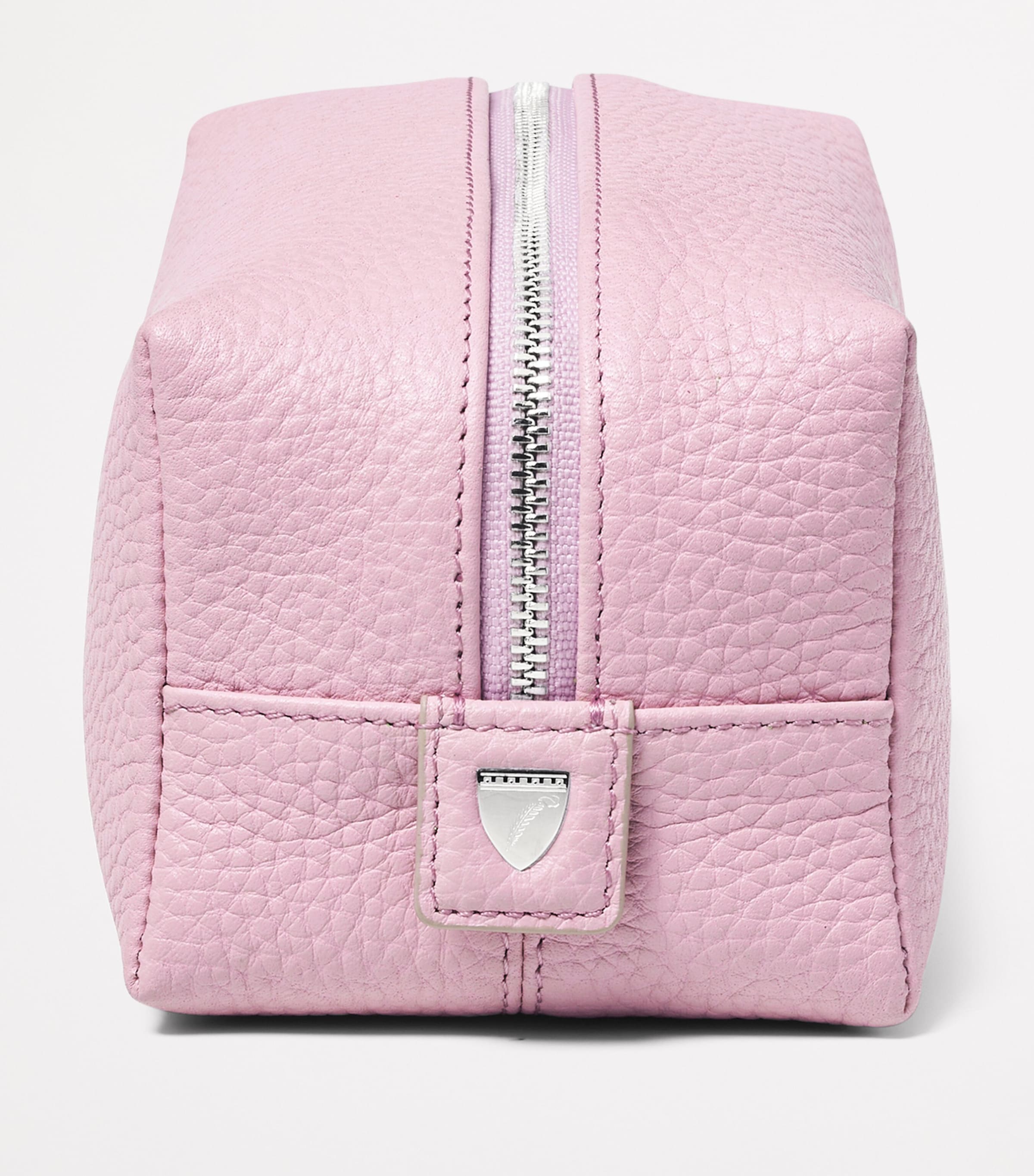 Aspinal Of London Leather London Make-Up Bag Lilac Image 3