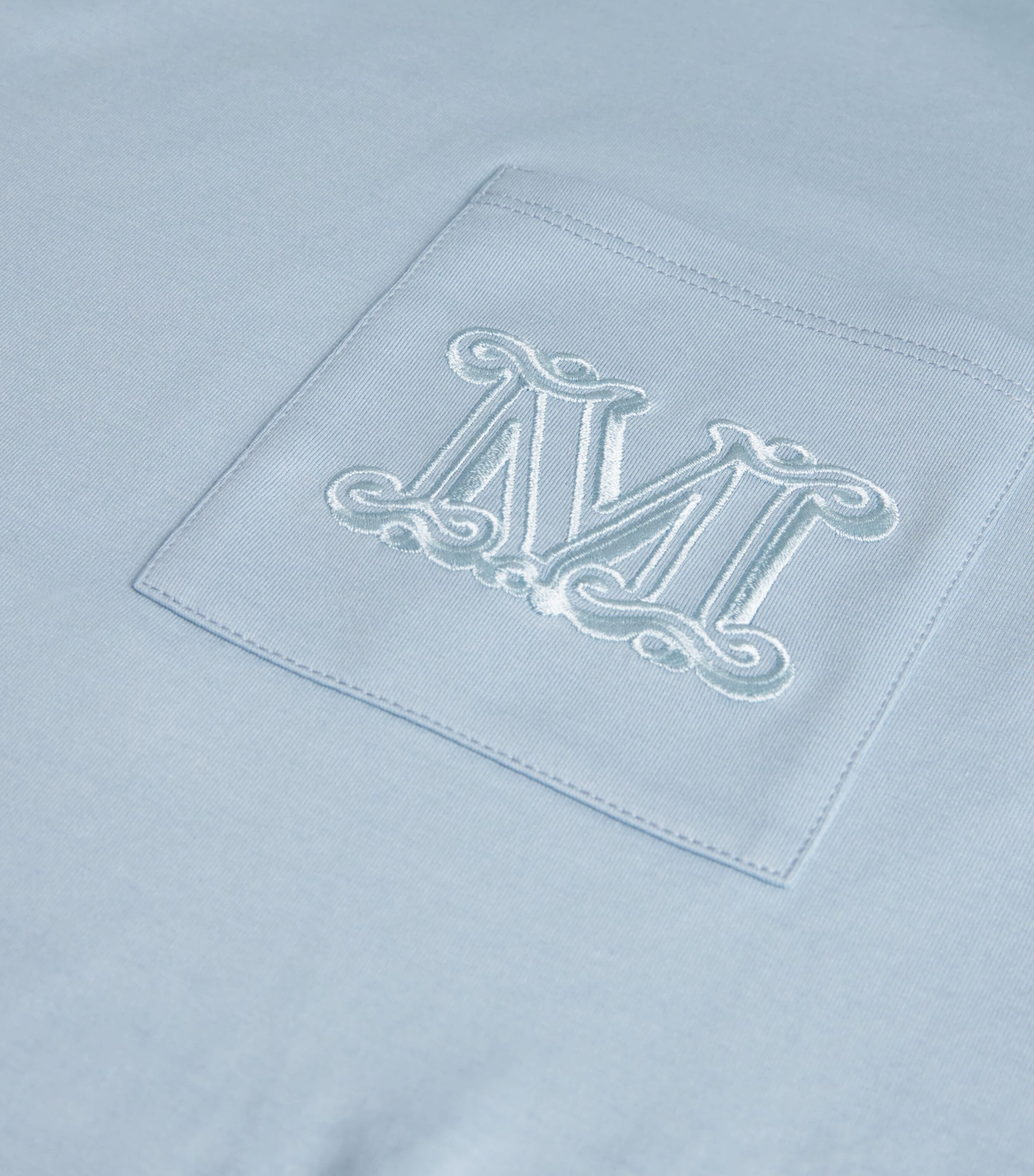 Cotton Monogram T-Shirt LIGHT BLUE Image 5