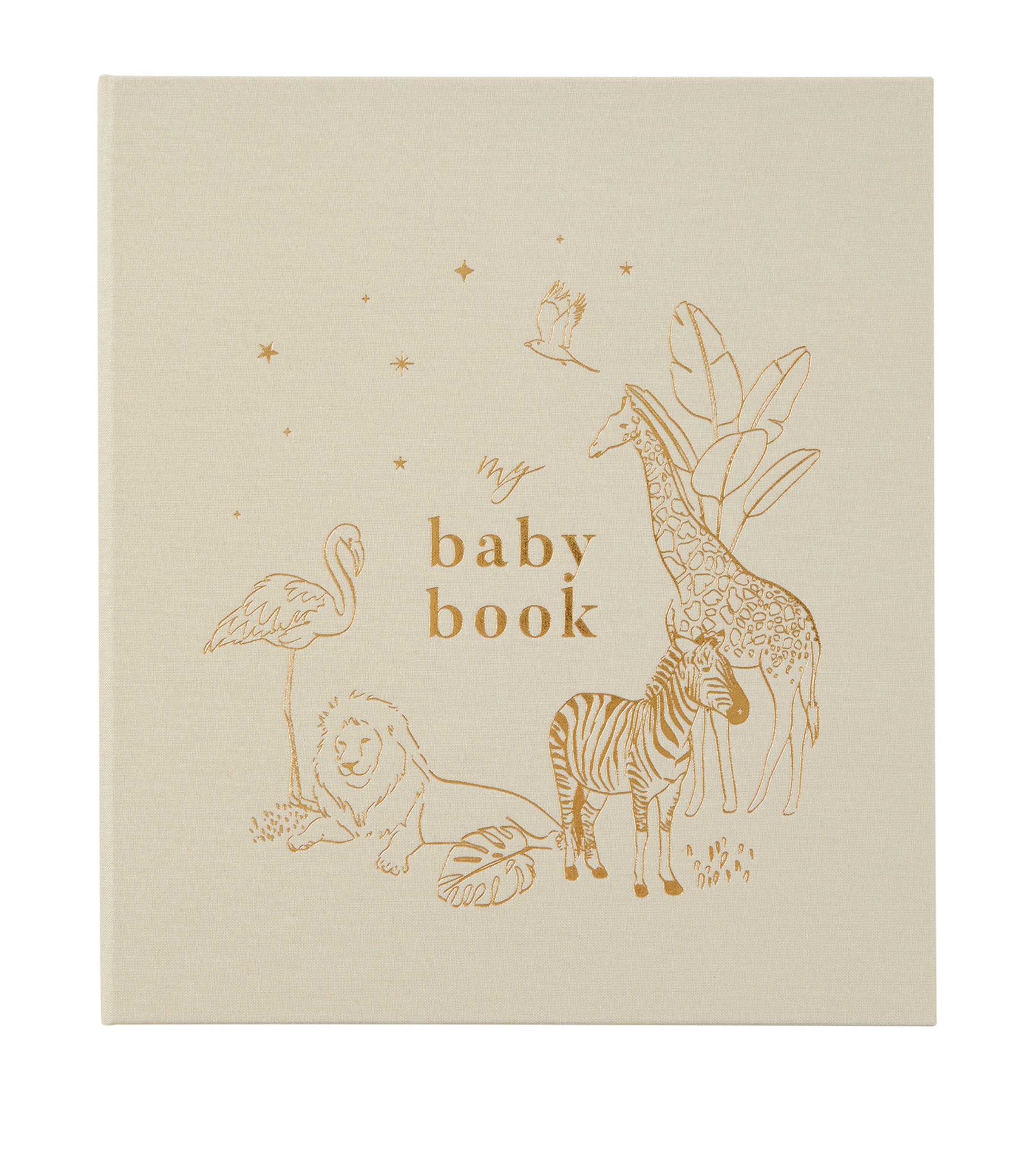 Blush and Gold Safari Baby Memory Book Ivory/beige, Gold Image 1