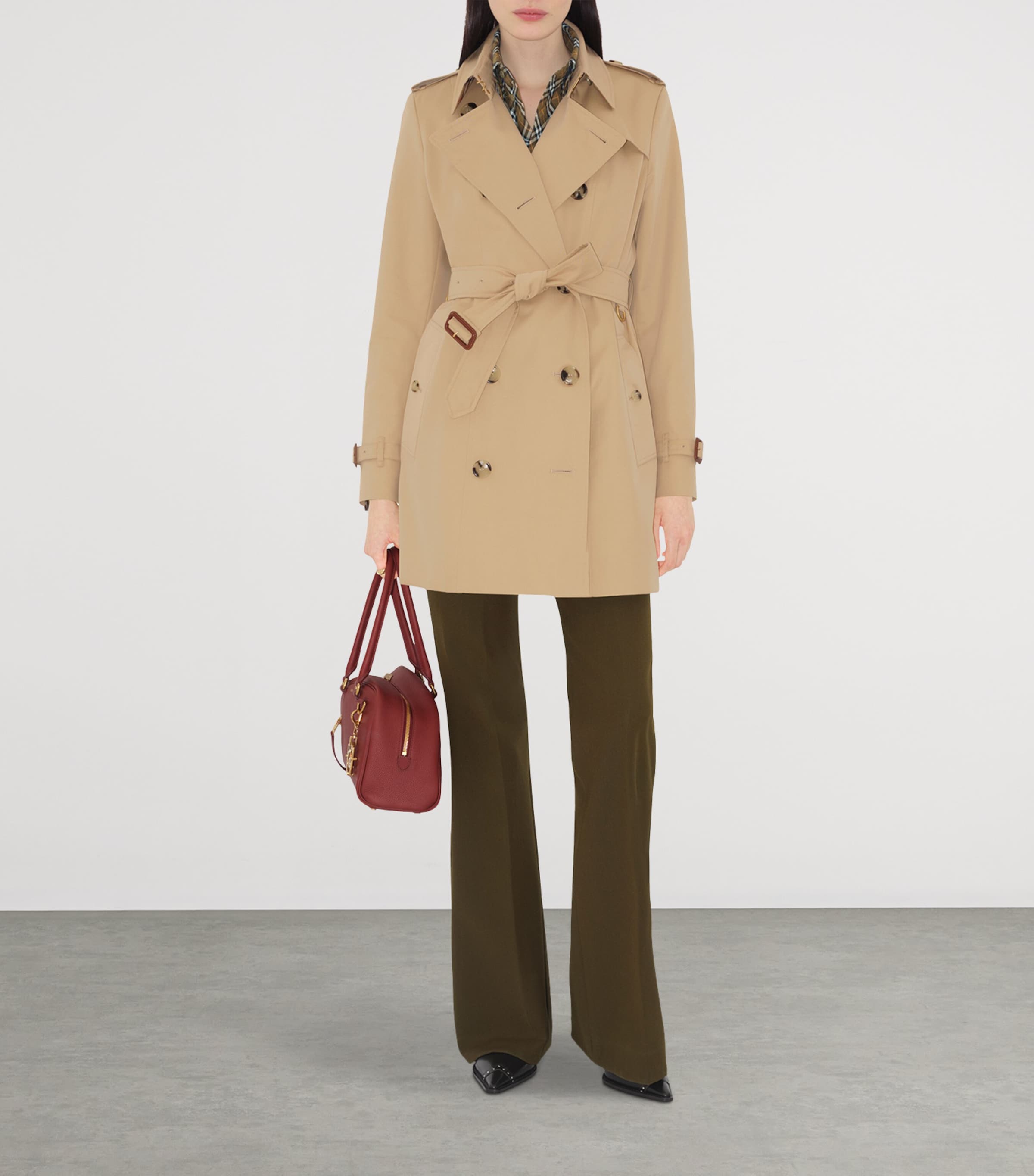 Gabardine Short Chelsea Heritage Trench Coat HONEY Image 2